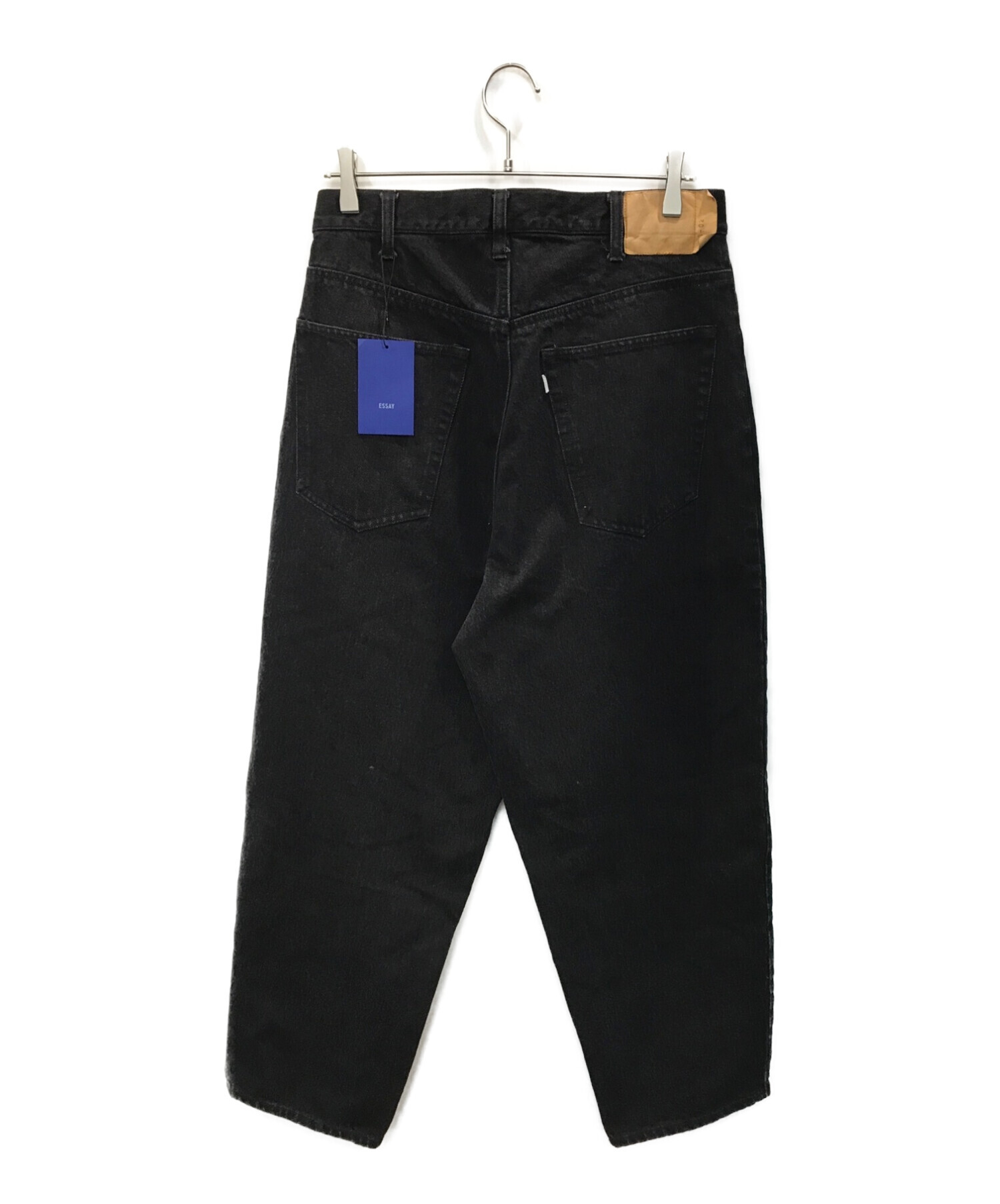 中古・古着通販】Essay (エッセイ) BAGGY TUCKED JEANS ブラック