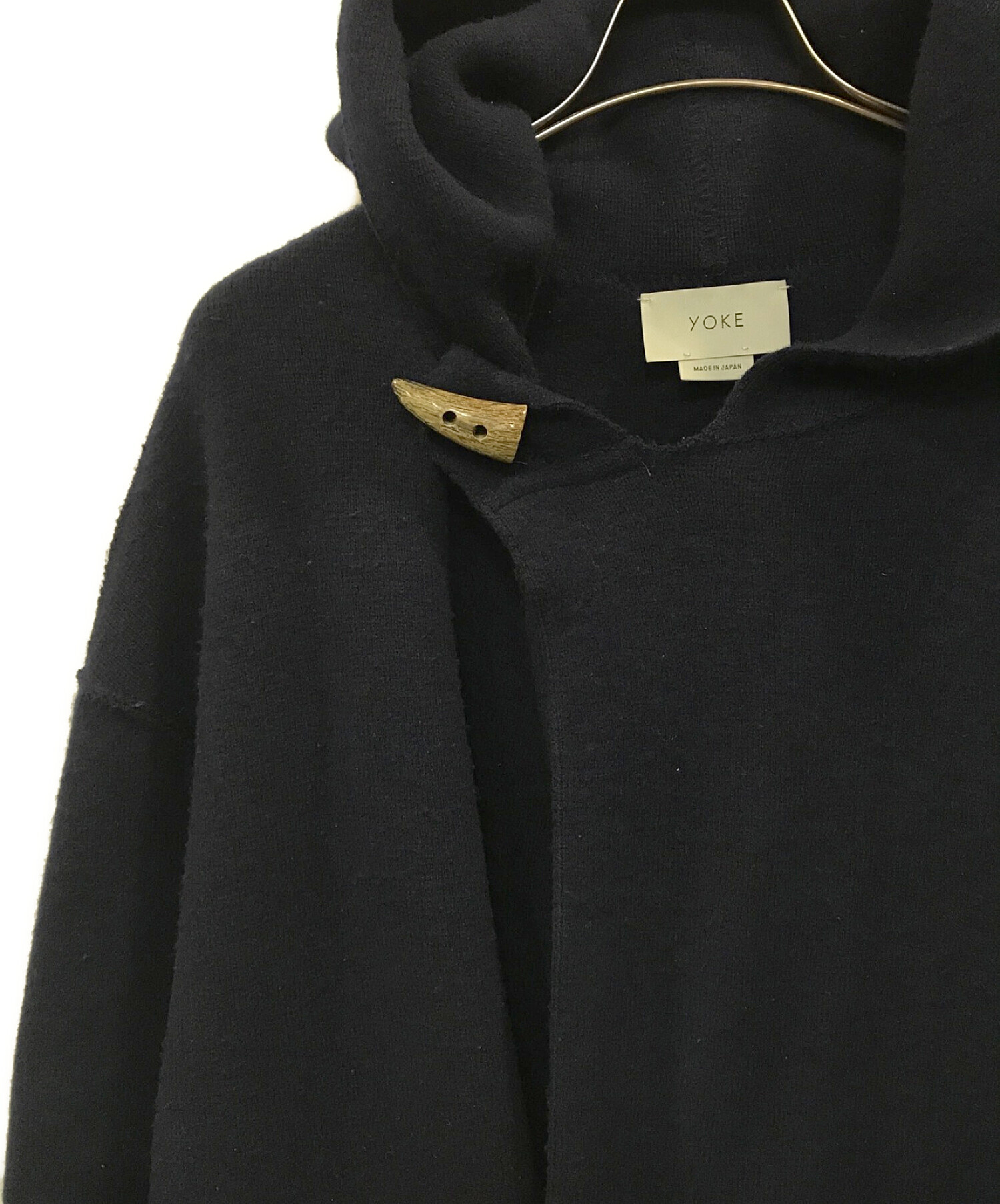 中古・古着通販】YOKE (ヨーク) 7G MILANO RIB HOODED COAT ネイビー ...