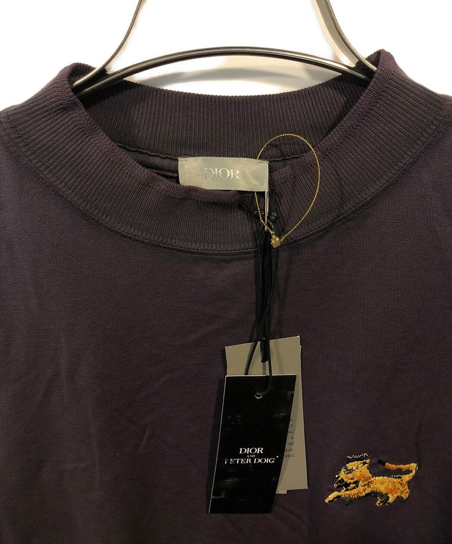 中古・古着通販】Christian Dior (クリスチャン ディオール) PETER DOIG (ピーター ドイグ) 刺繍Tシャツ パープル  サイズ:XS｜ブランド・古着通販 トレファク公式【TREFAC FASHION】スマホサイト