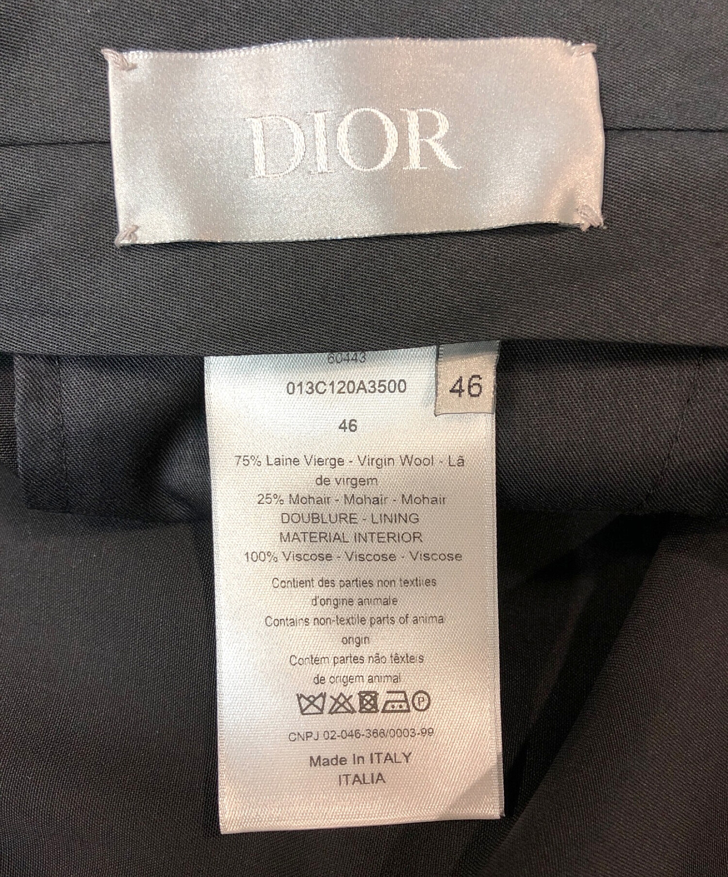 Dior (ディオール) ウールスラックス ブラック サイズ:46