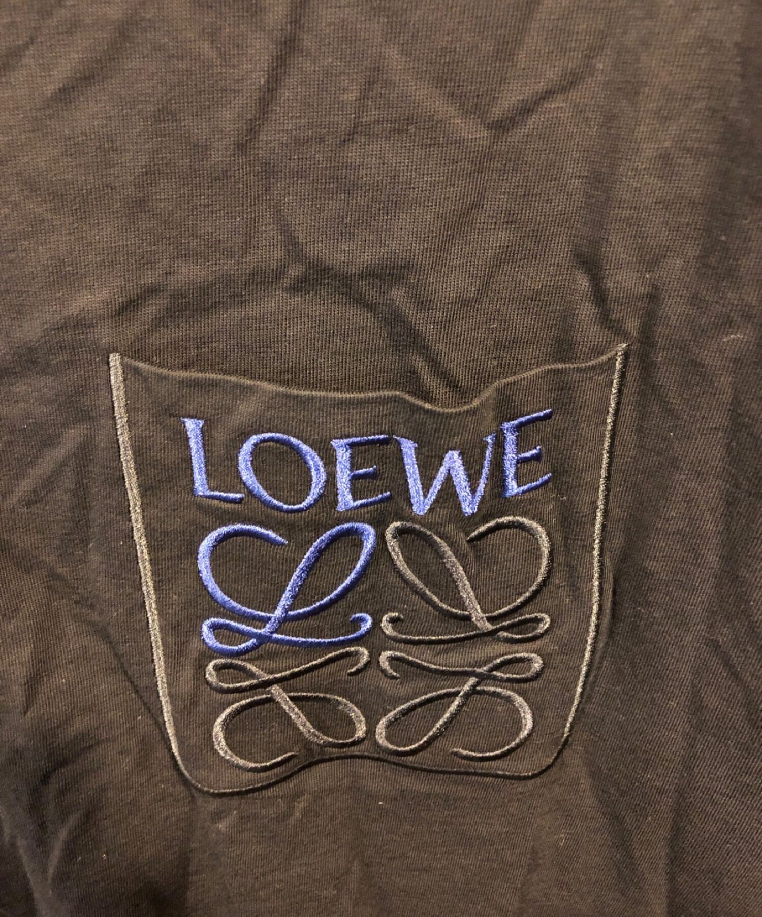 中古・古着通販】LOEWE (ロエベ) ANAGRAM POCKET T SHIRT ブラック