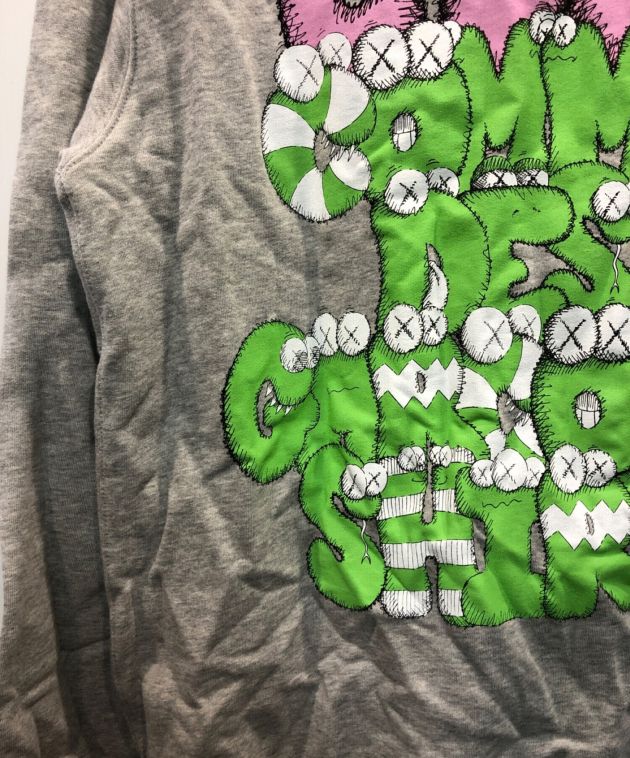 中古・古着通販】COMME des GARCONS SHIRT (コムデギャルソンシャツ) KAWS (カウズ) バックプリントスウェットブルゾン  グレー サイズ:XL｜ブランド・古着通販 トレファク公式【TREFAC FASHION】スマホサイト