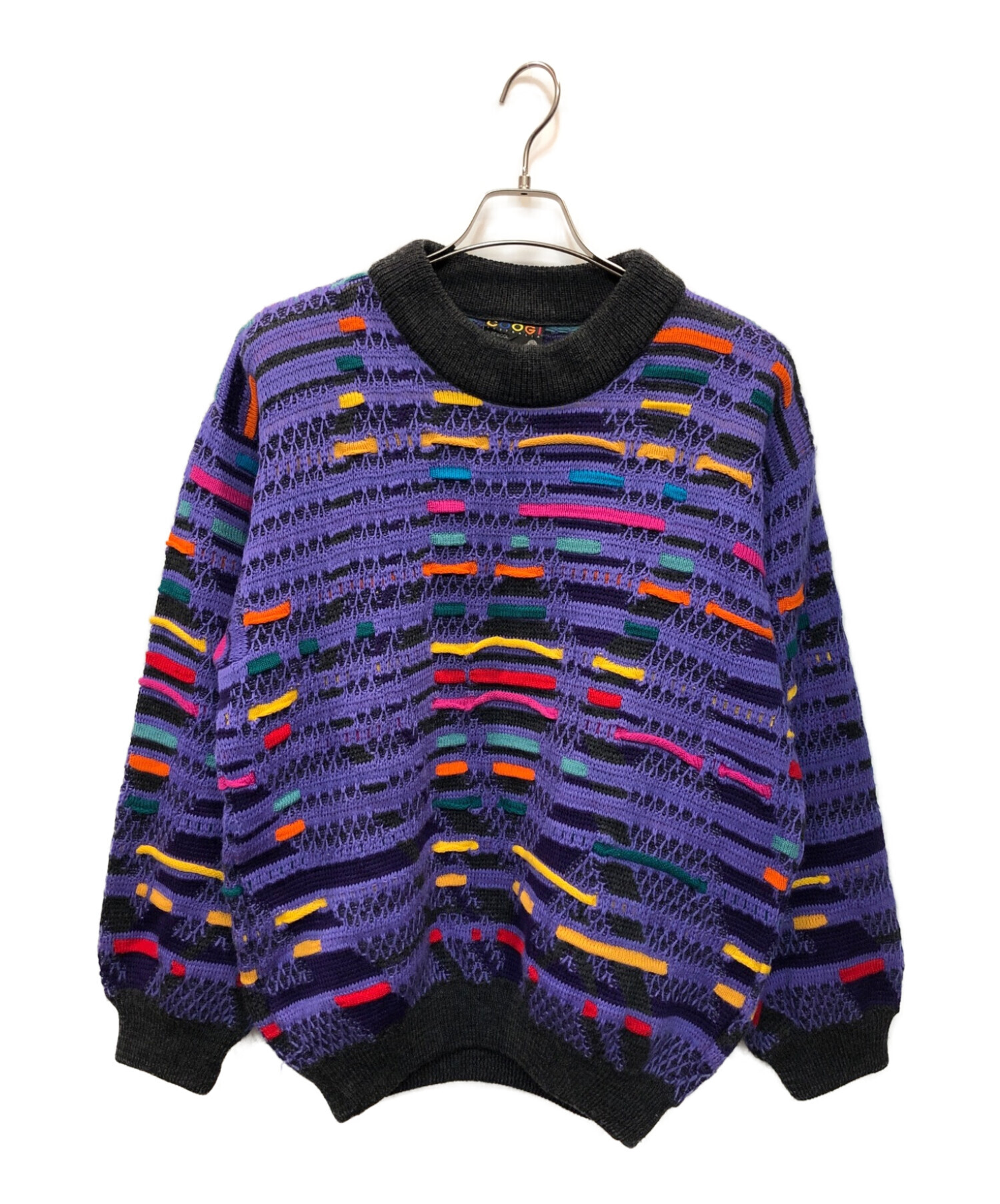 中古・古着通販】COOGI (クージー) 3Dニット パープル サイズ:M