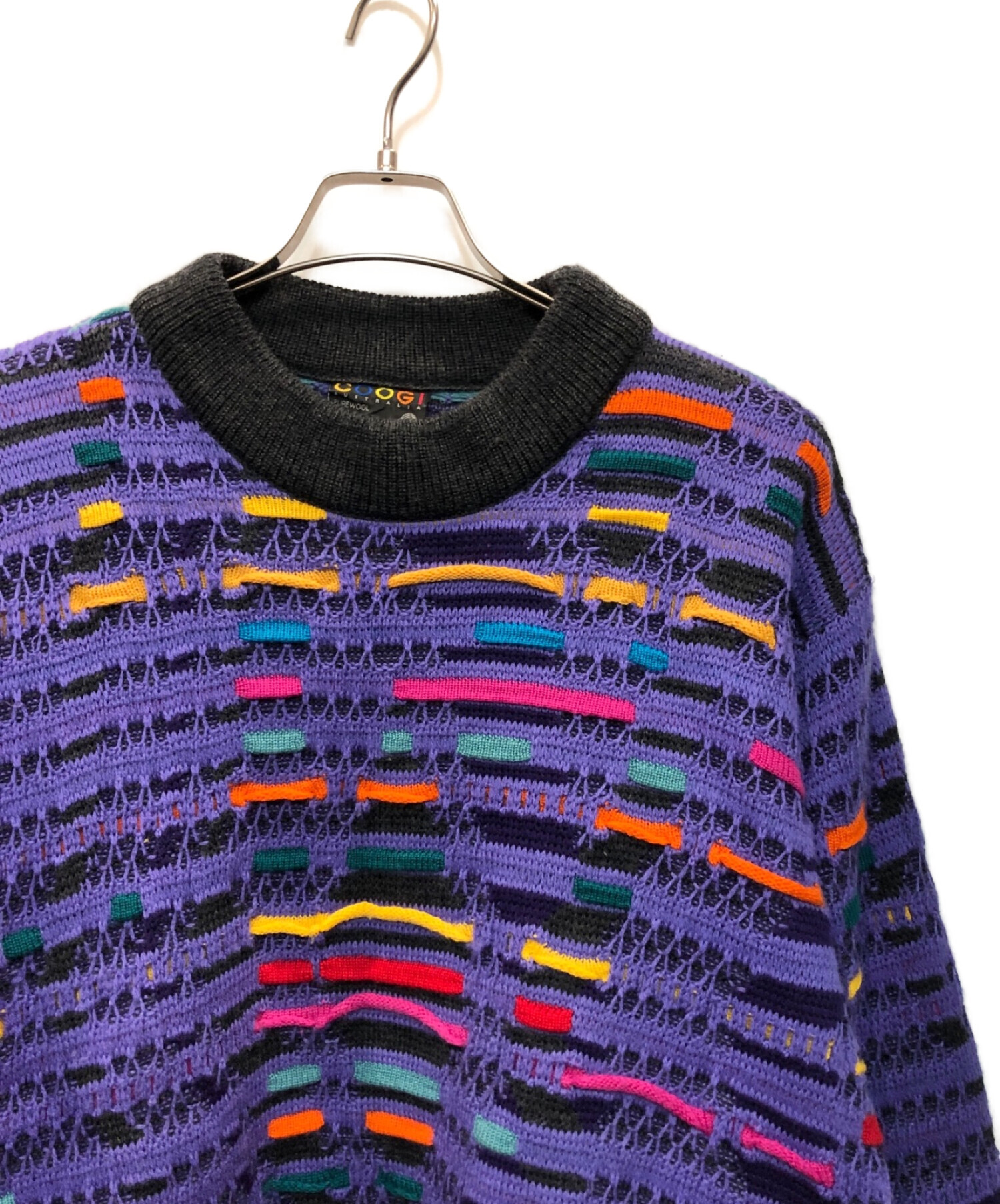 中古・古着通販】COOGI (クージー) 3Dニット パープル サイズ:M