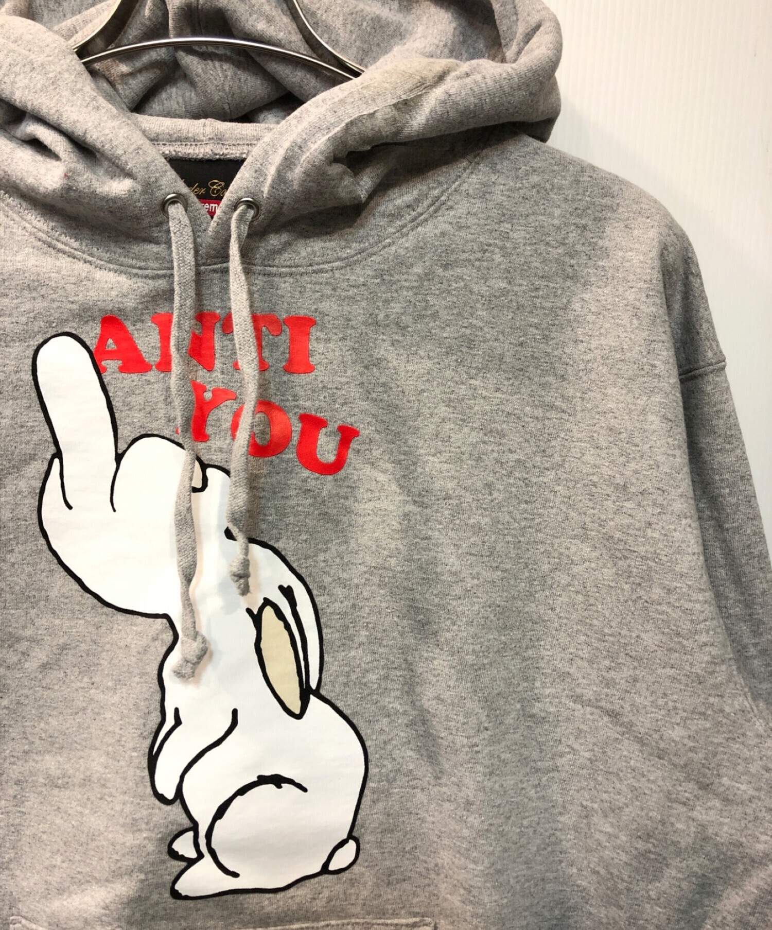 中古・古着通販】SUPREME (シュプリーム) UNDERCOVER (アンダーカバー) Anti You Hooded グレー  サイズ:MEDIUM｜ブランド・古着通販 トレファク公式【TREFAC FASHION】スマホサイト