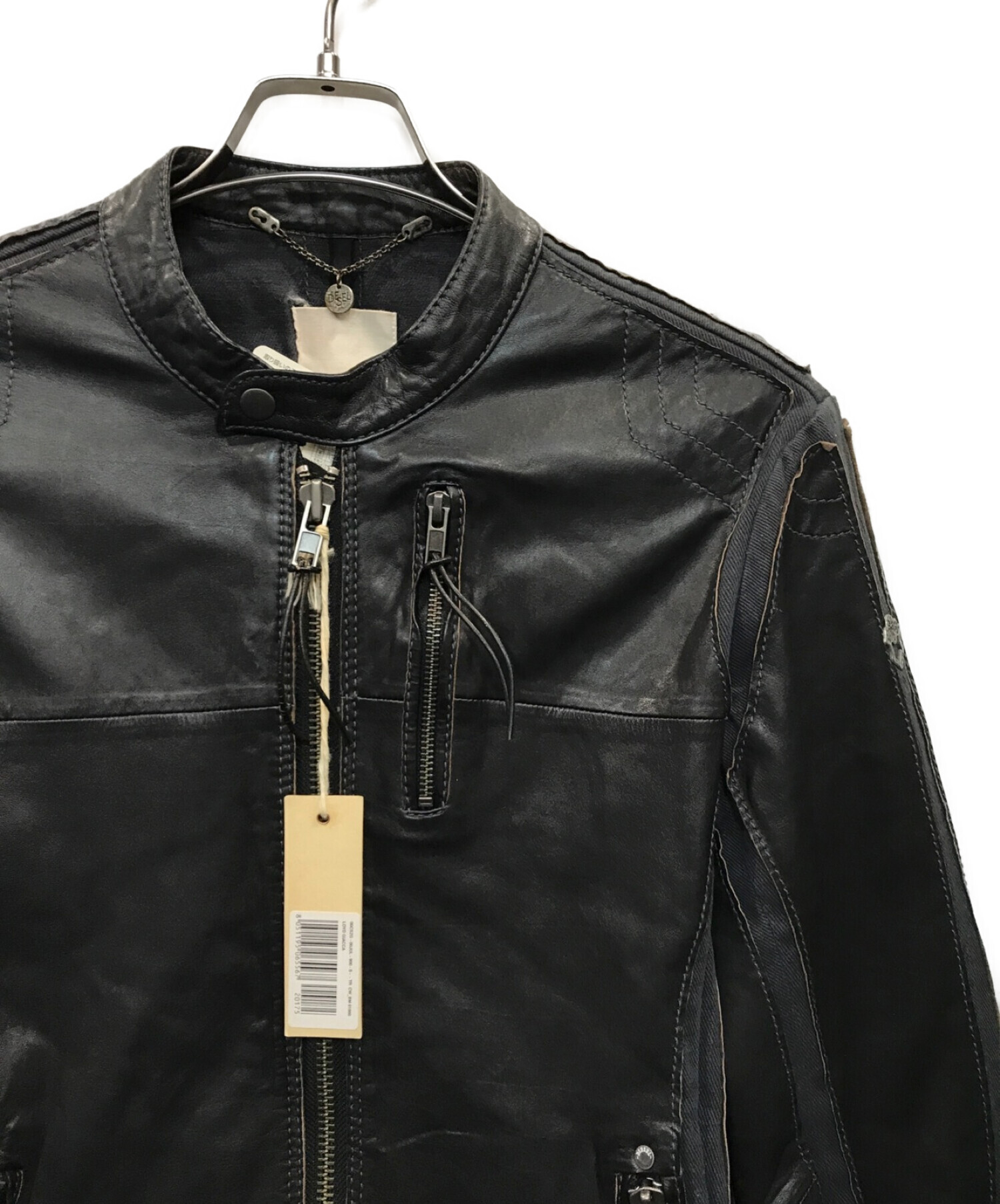 中古・古着通販】DIESEL (ディーゼル) デニムコンビシープレザー