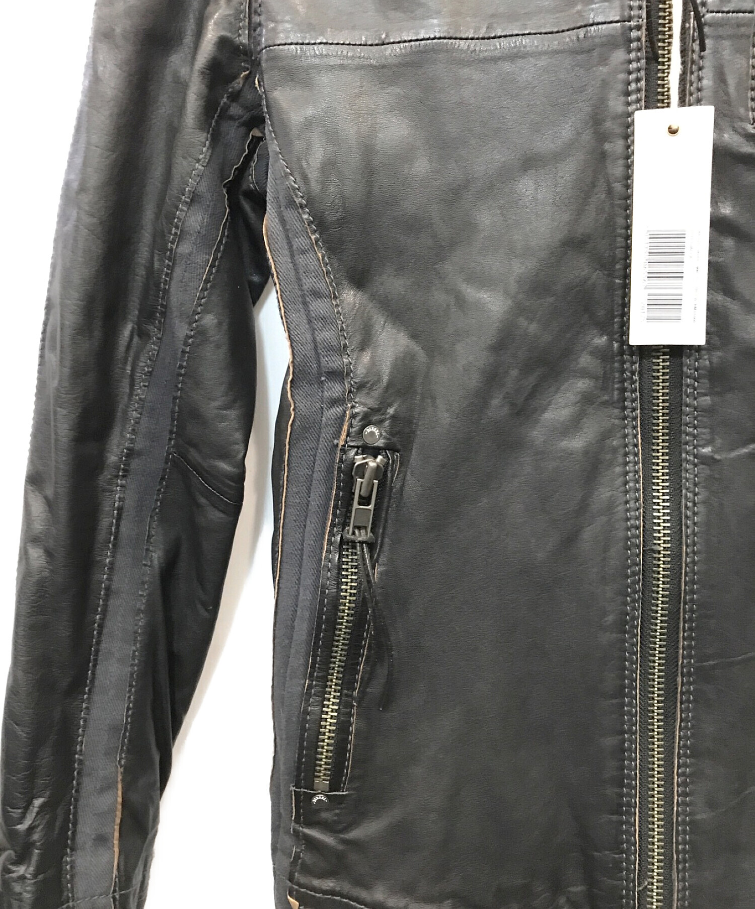 中古・古着通販】DIESEL (ディーゼル) デニムコンビシープレザー