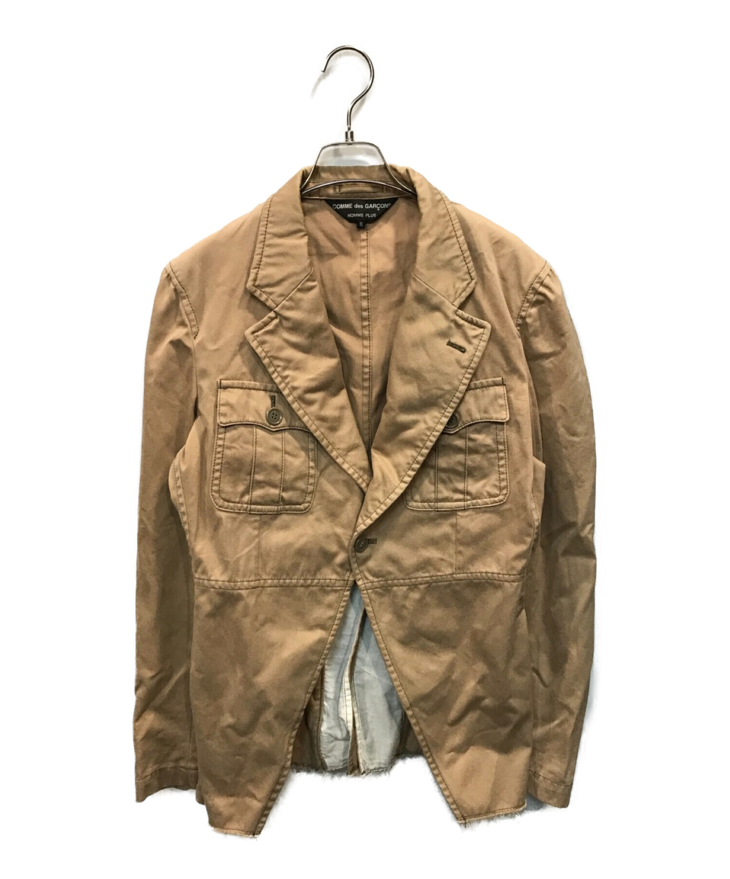 中古・古着通販】COMME des GARCONS HOMME PLUS (コムデギャルソンオムプリュス) テーラードミリタリージャケット ベージュ  サイズ:M｜ブランド・古着通販 トレファク公式【TREFAC FASHION】スマホサイト