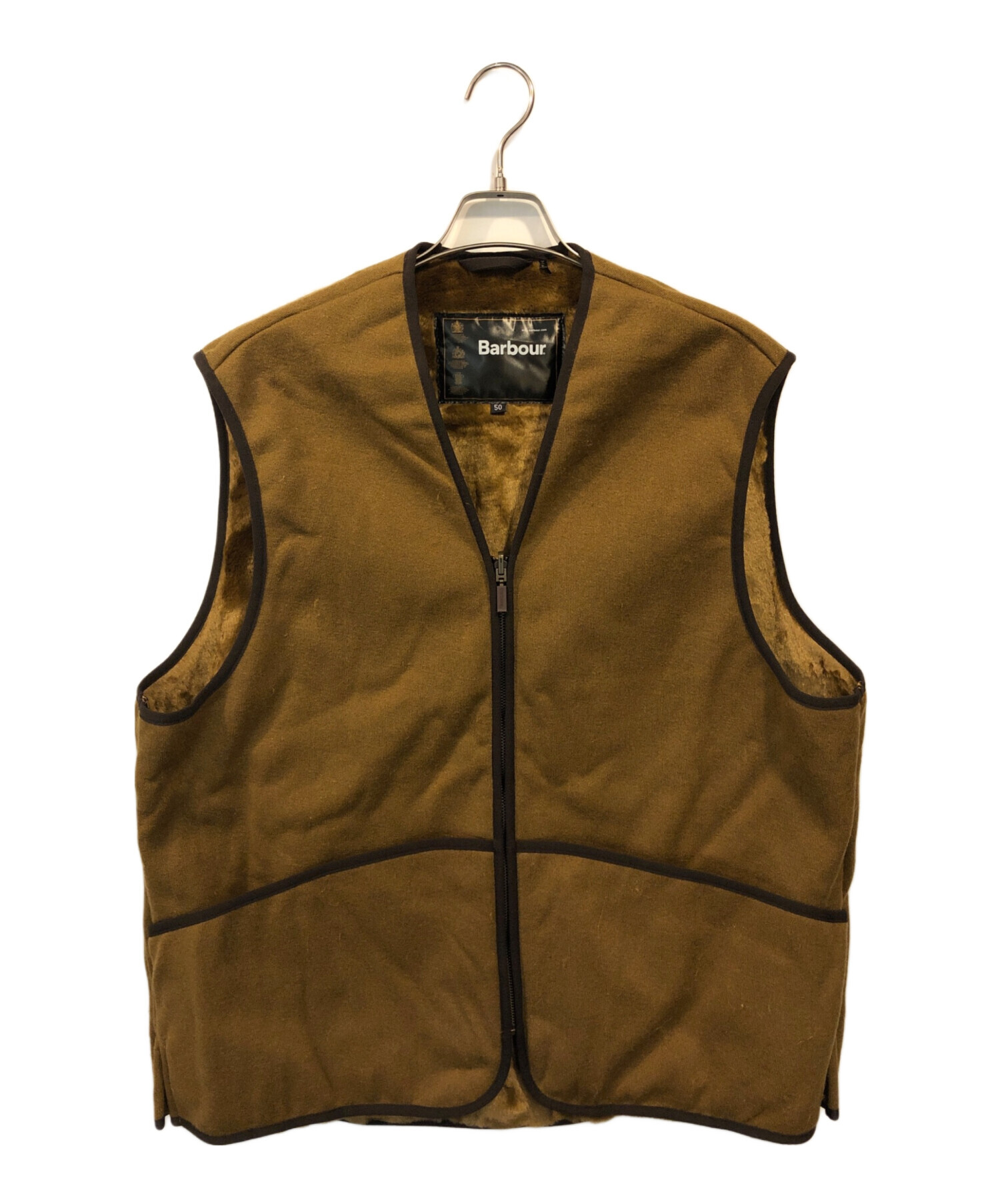 中古・古着通販】Barbour (バブアー) WARM PILE WAISTCOAT ZIP-IN LINER ブラウン サイズ:50｜ブランド・古着通販  トレファク公式【TREFAC FASHION】スマホサイト