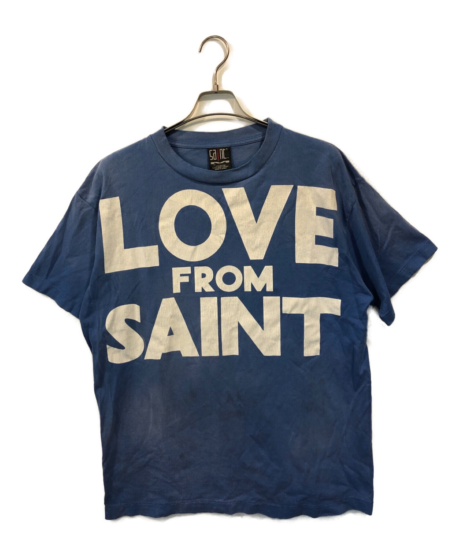 SAINT MICHAEL (セントマイケル) SS TEE LOVE FRM SNT BLUE ブルー サイズ:L