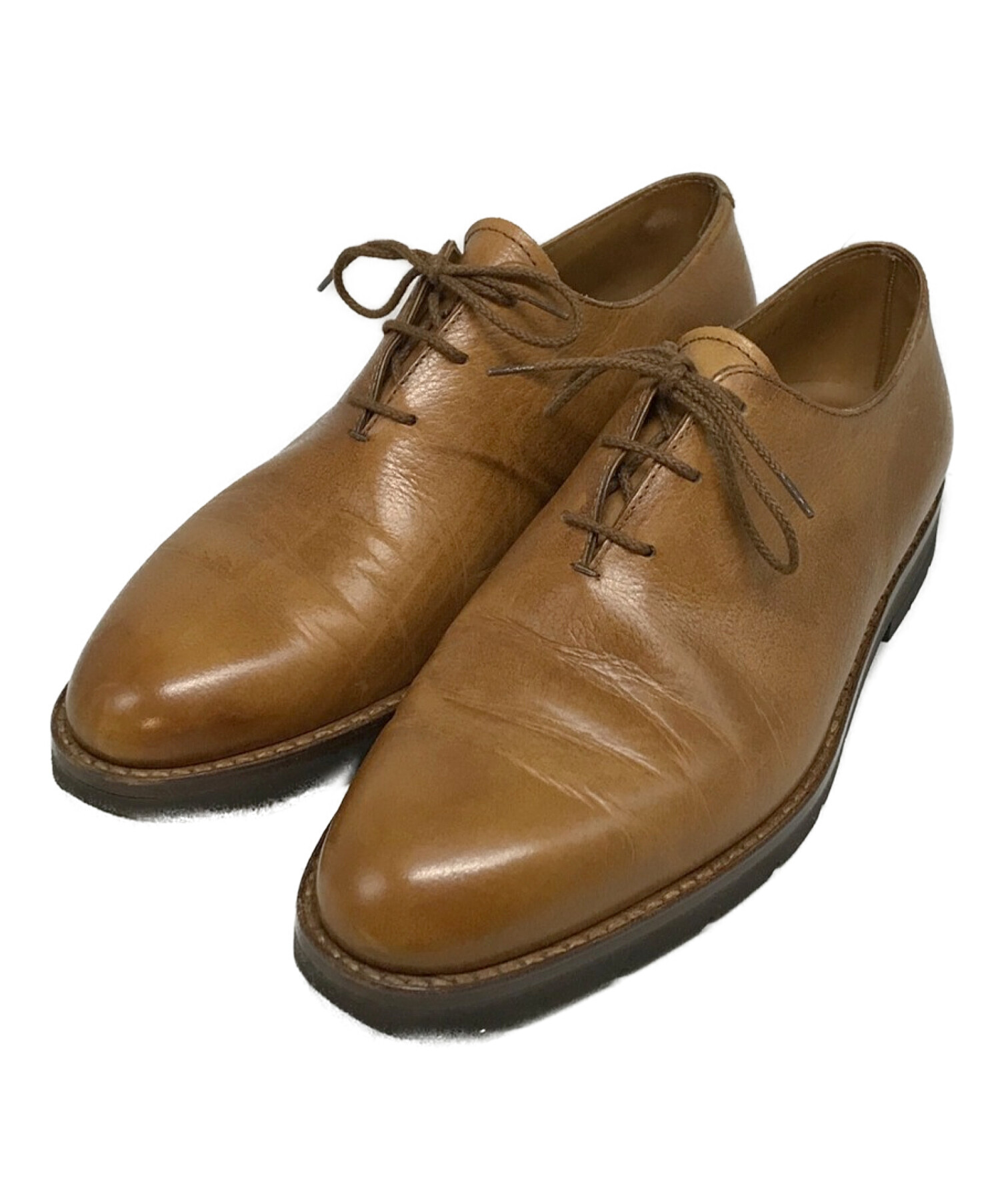 素材レザーベルルッティ　革靴　ビジネスシューズ　size8 ブラウン