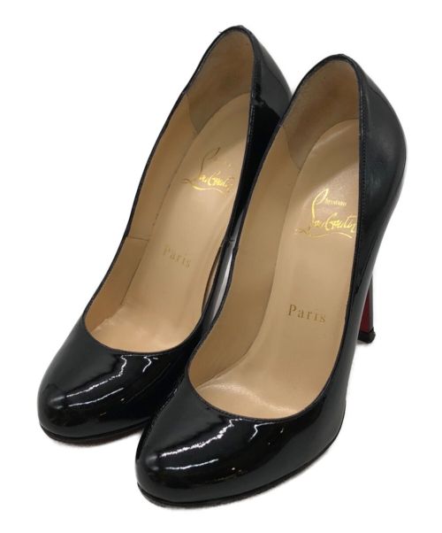 【中古・古着通販】Christian Louboutin (クリスチャン・ルブタン) エナメルパンプス ブラック サイズ:size  34-1/2｜ブランド・古着通販 トレファク公式【TREFAC FASHION】スマホサイト