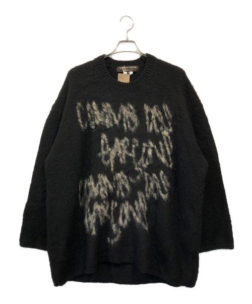 中古・古着通販】COMME des GARCONS HOMME PLUS (コムデギャルソンオムプリュス) 22AW ロゴインタージャニットクルーネック ニットセーター ブラック サイズ:L｜ブランド・古着通販 トレファク公式【TREFAC FASHION】スマホサイト