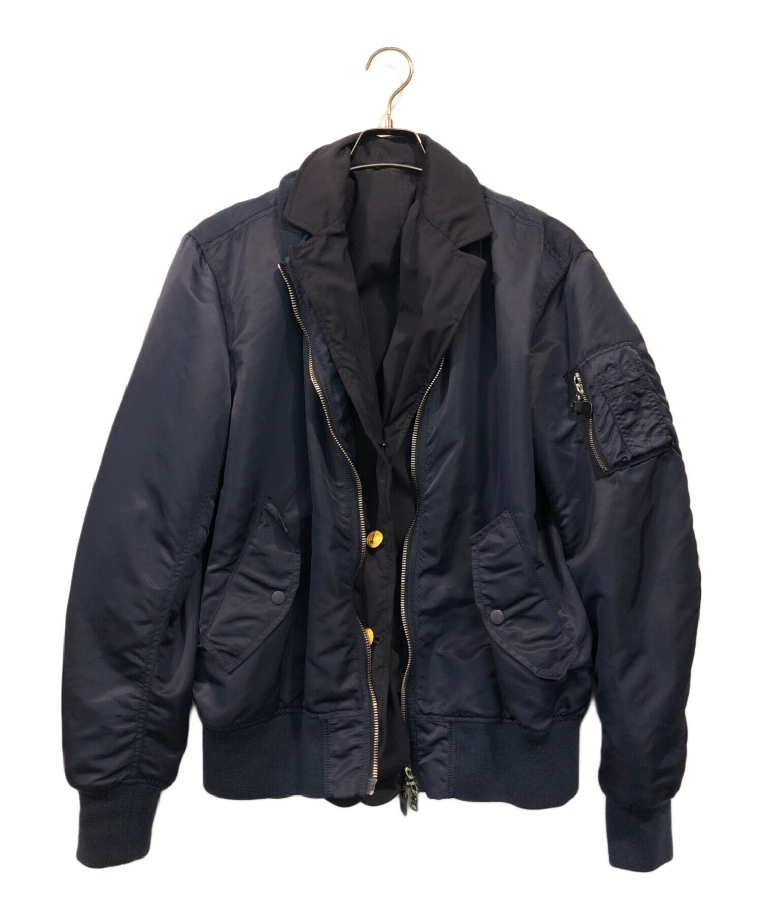 中古・古着通販】uniform experiment (ユニフォームエクスペリメント) REVERSIBLE MA-1 BLOUSON ネイビー  サイズ:3｜ブランド・古着通販 トレファク公式【TREFAC FASHION】スマホサイト