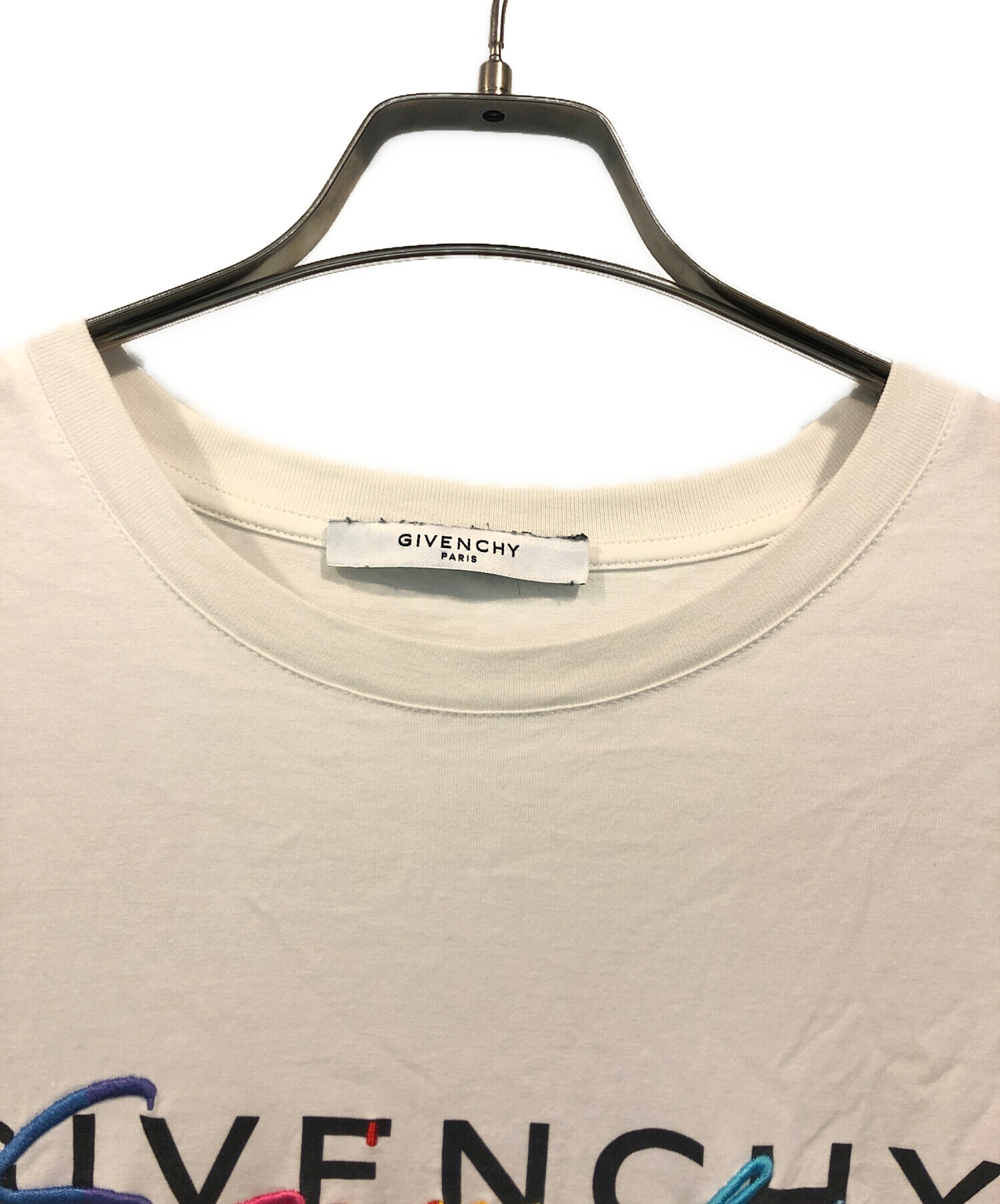 中古・古着通販】GIVENCHY (ジバンシィ) レインボーシグネチャーロゴTシャツ ホワイト サイズ:L｜ブランド・古着通販  トレファク公式【TREFAC FASHION】スマホサイト