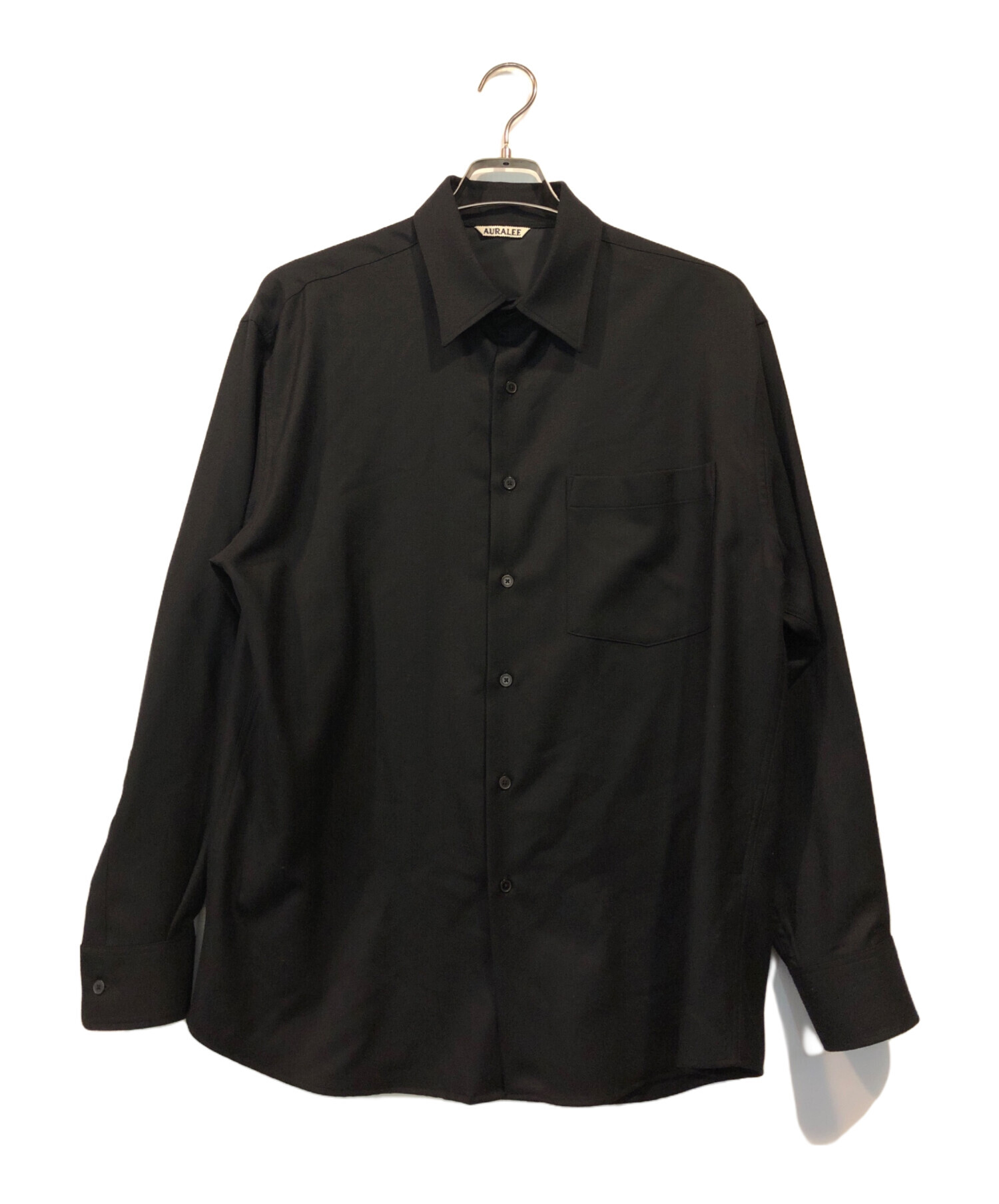 AURALEE (オーラリー) SUPER LIGHT WOOL SHIRTS ブラック サイズ:3