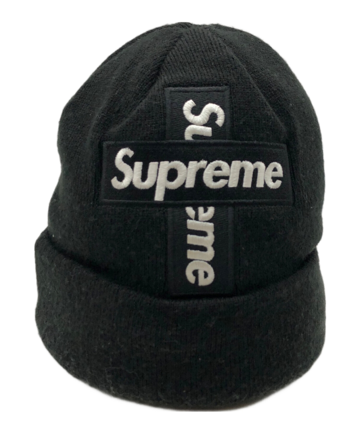 中古・古着通販】SUPREME (シュプリーム) New Era (ニューエラ) CROSS BOX LOGO BEANIE  ブラック｜ブランド・古着通販 トレファク公式【TREFAC FASHION】スマホサイト