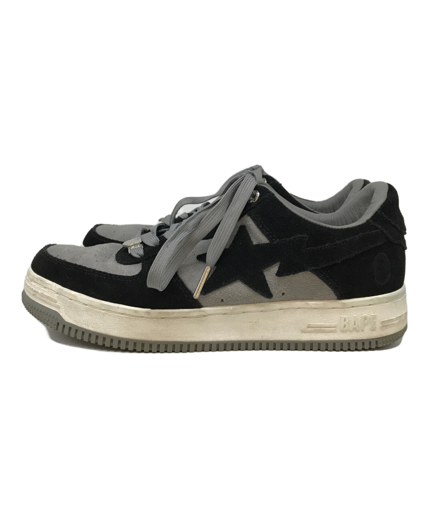 A BATHING APE (アベイシングエイプ) BAPE STA ブラック×グレー サイズ:26cm