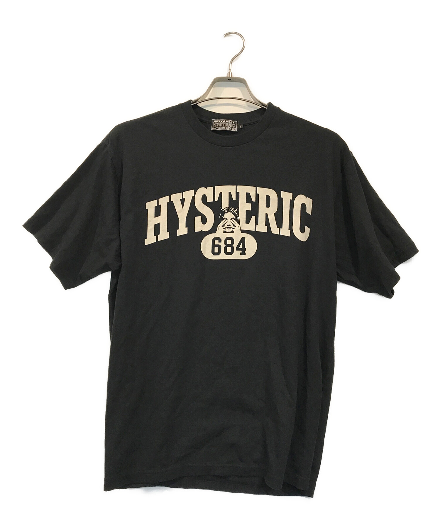 中古・古着通販】Hysteric Glamour (ヒステリックグラマー) EVIL COLLEGE Tシャツ ブラック  サイズ:L｜ブランド・古着通販 トレファク公式【TREFAC FASHION】スマホサイト