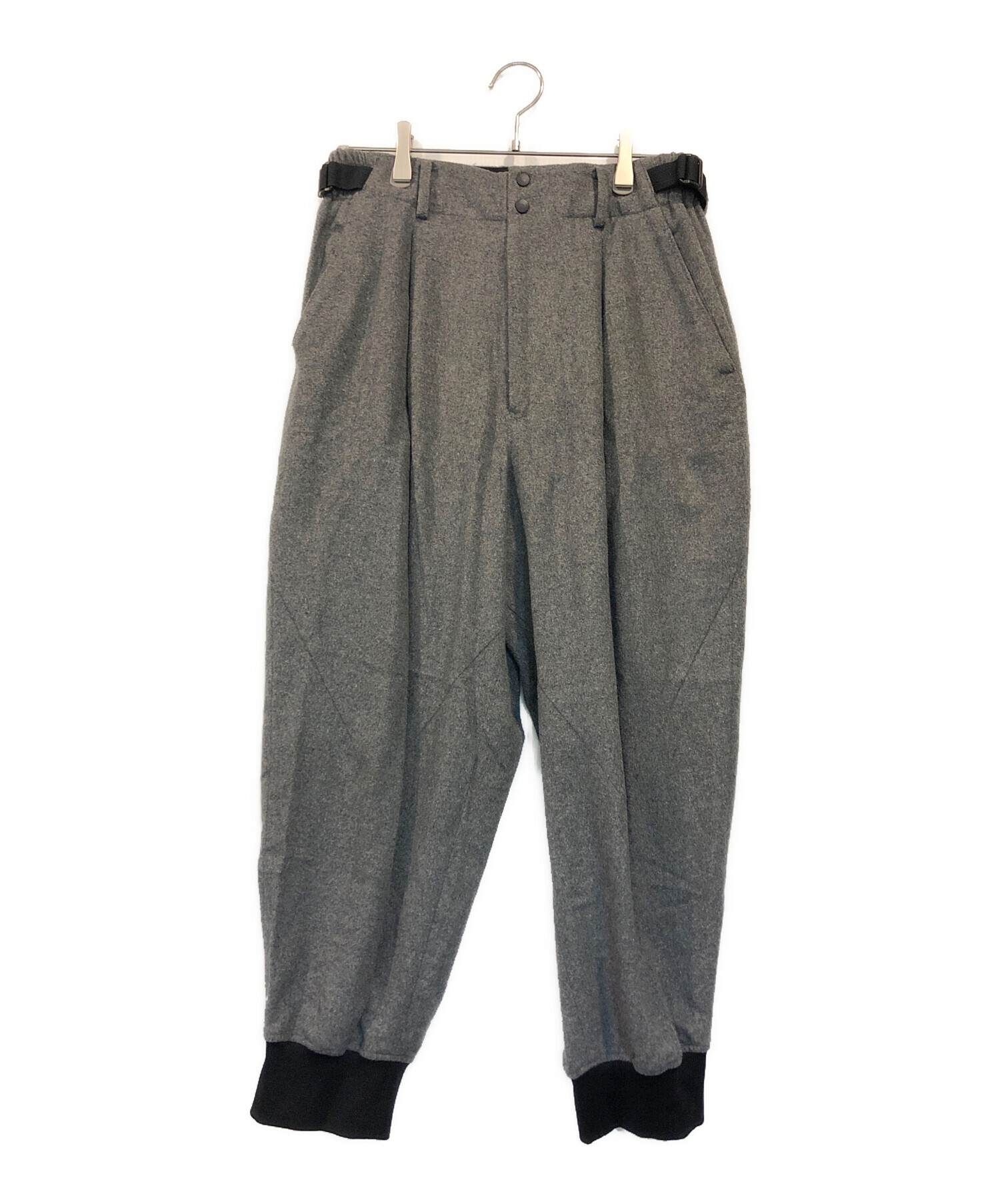 中古・古着通販】Y-3 (ワイスリー) CLASSIC WOOL FLANNEL CUFF PANTS グレー サイズ:XS｜ブランド・古着通販  トレファク公式【TREFAC FASHION】スマホサイト