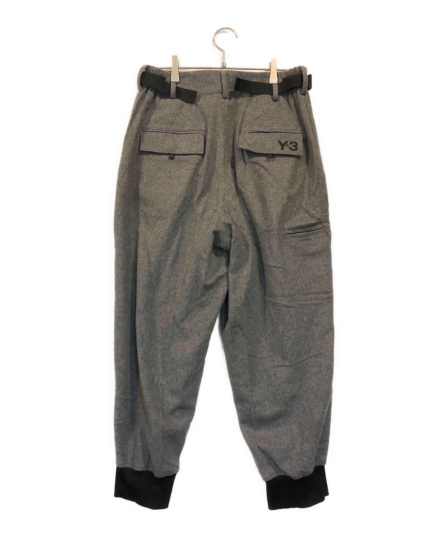 中古・古着通販】Y-3 (ワイスリー) CLASSIC WOOL FLANNEL CUFF PANTS グレー サイズ:XS｜ブランド・古着通販  トレファク公式【TREFAC FASHION】スマホサイト