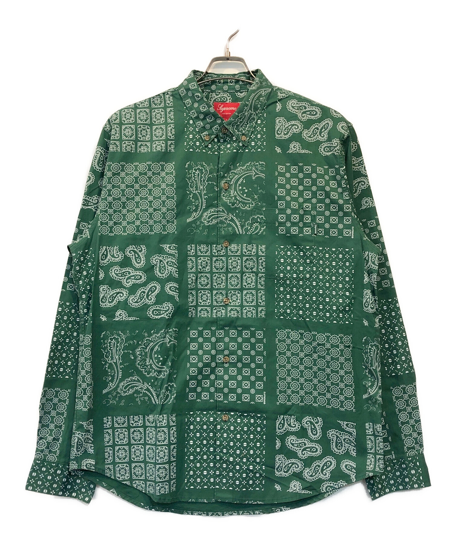 中古・古着通販】SUPREME (シュプリーム) Paisley Grid Shirt グリーン サイズ:L｜ブランド・古着通販  トレファク公式【TREFAC FASHION】スマホサイト