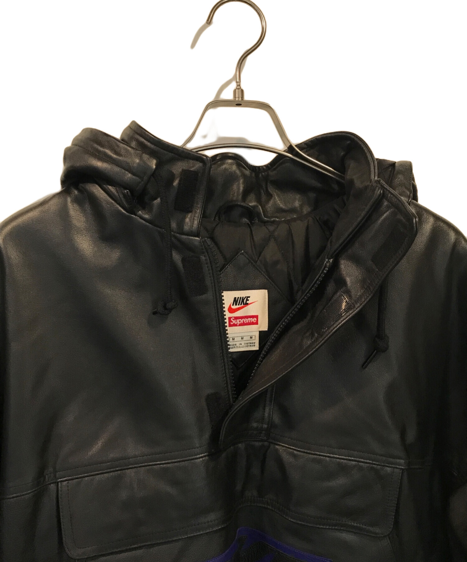 中古・古着通販】SUPREME (シュプリーム) NIKE (ナイキ) Leather Anorak ブラック サイズ:M｜ブランド・古着通販  トレファク公式【TREFAC FASHION】スマホサイト