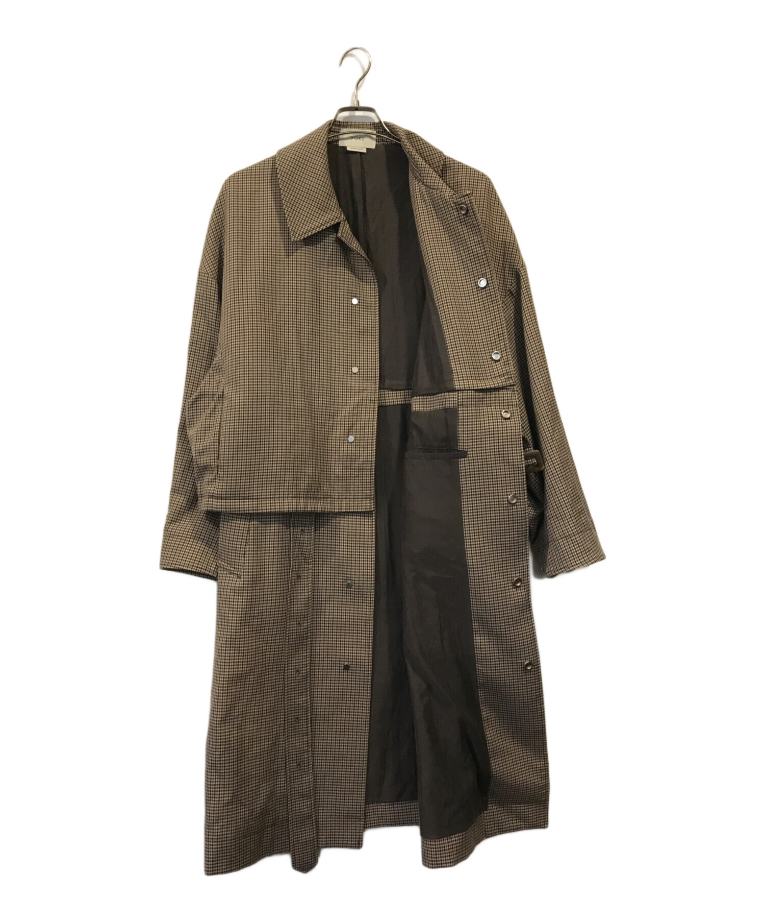 中古・古着通販】YOKE (ヨーク) 3WAY BAL COLLAR SHARE COAT ブラウン サイズ:S｜ブランド・古着通販  トレファク公式【TREFAC FASHION】スマホサイト