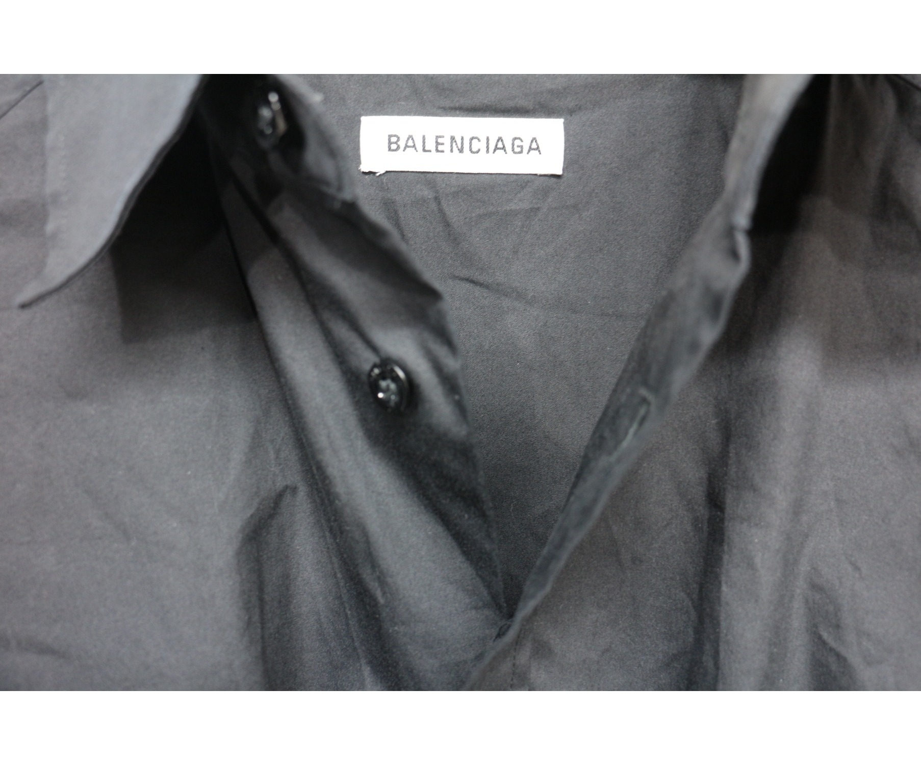 BALENCIAGA (バレンシアガ) オーバーサイズL/Sシャツ ブラック サイズ:34