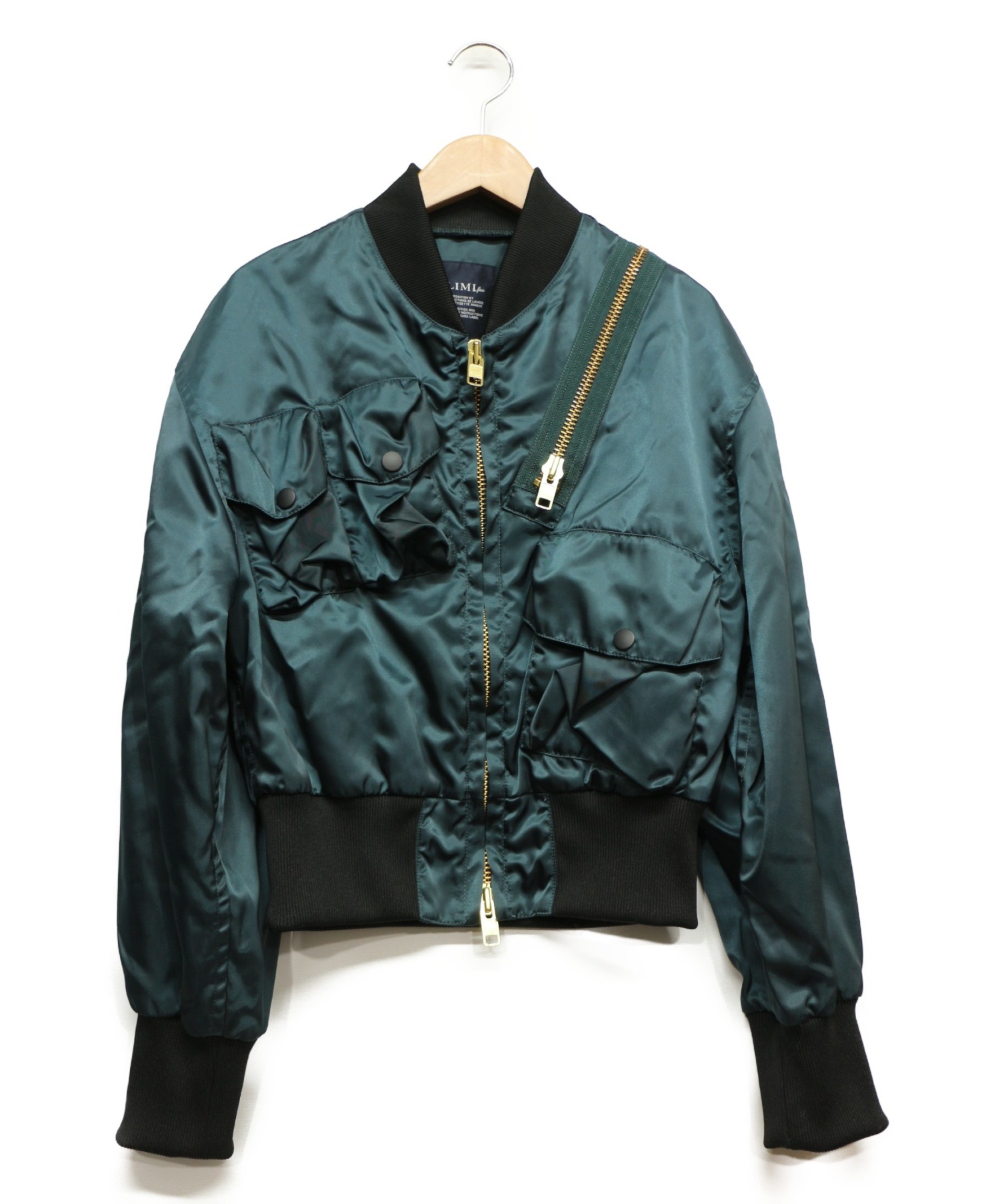 LIMI feu (リミフゥ) デザインミリタリージャケット ブルー サイズ:S