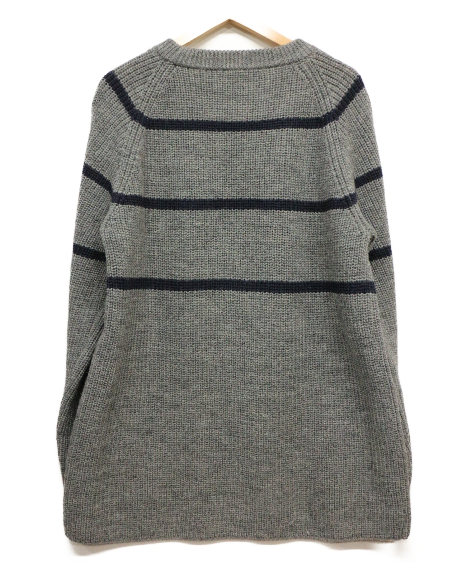 NOMA t.d. (ノーマティーディー) Big Stripe Sweater グレー サイズ:1