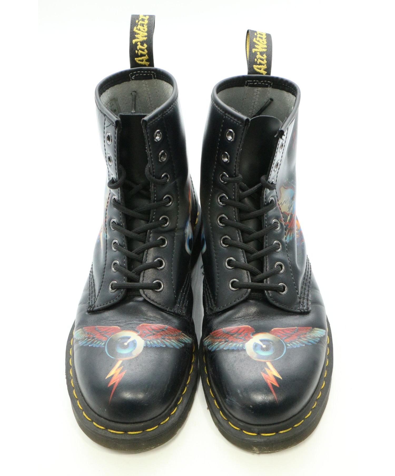 Dr.Martens (ドクターマーチン) 8ホールブーツ ブラック サイズ:43 ×RICK GRIFFIN(リックグリフィン)