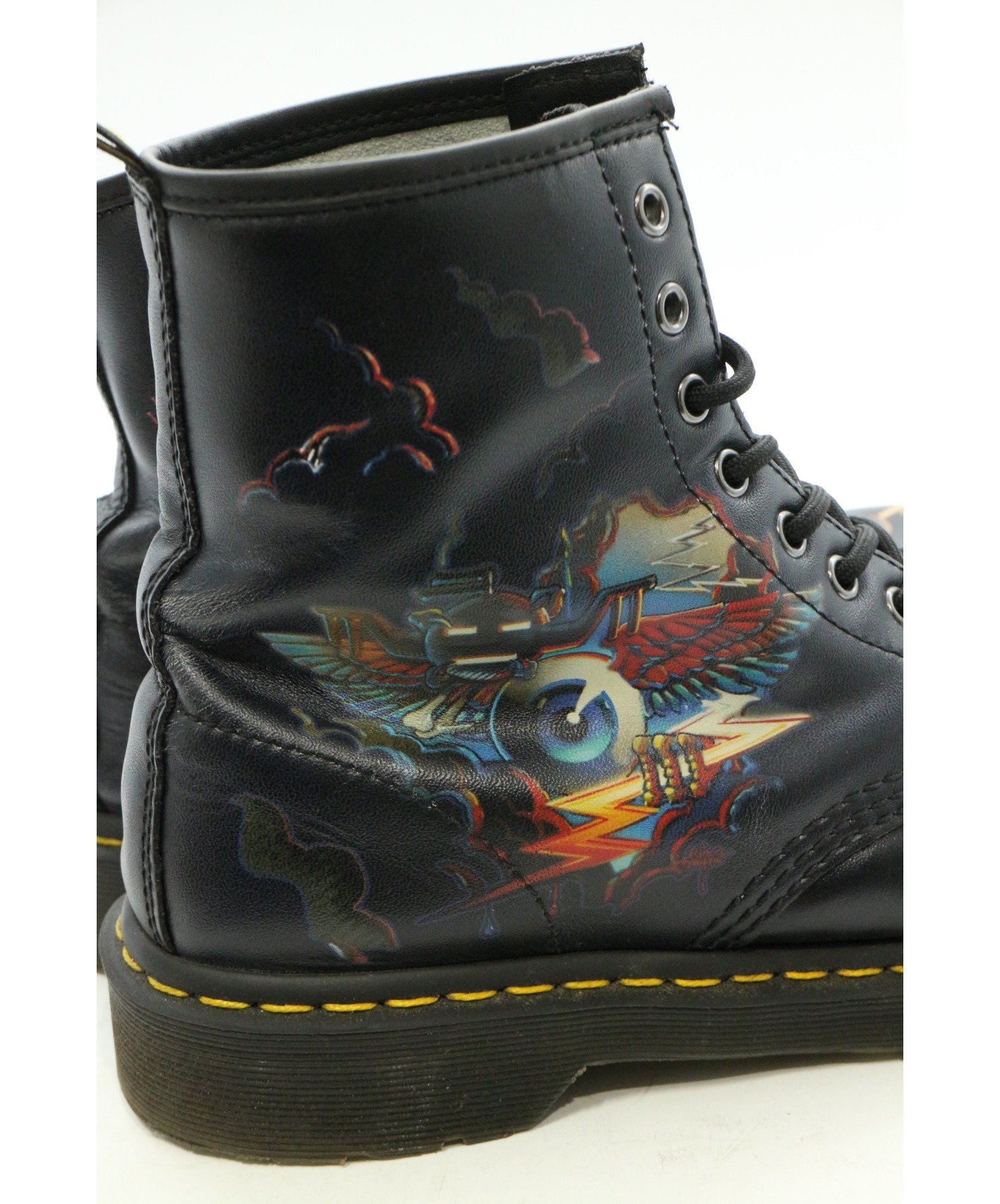 Dr.Martens (ドクターマーチン) 8ホールブーツ ブラック サイズ:43 ×RICK GRIFFIN(リックグリフィン)