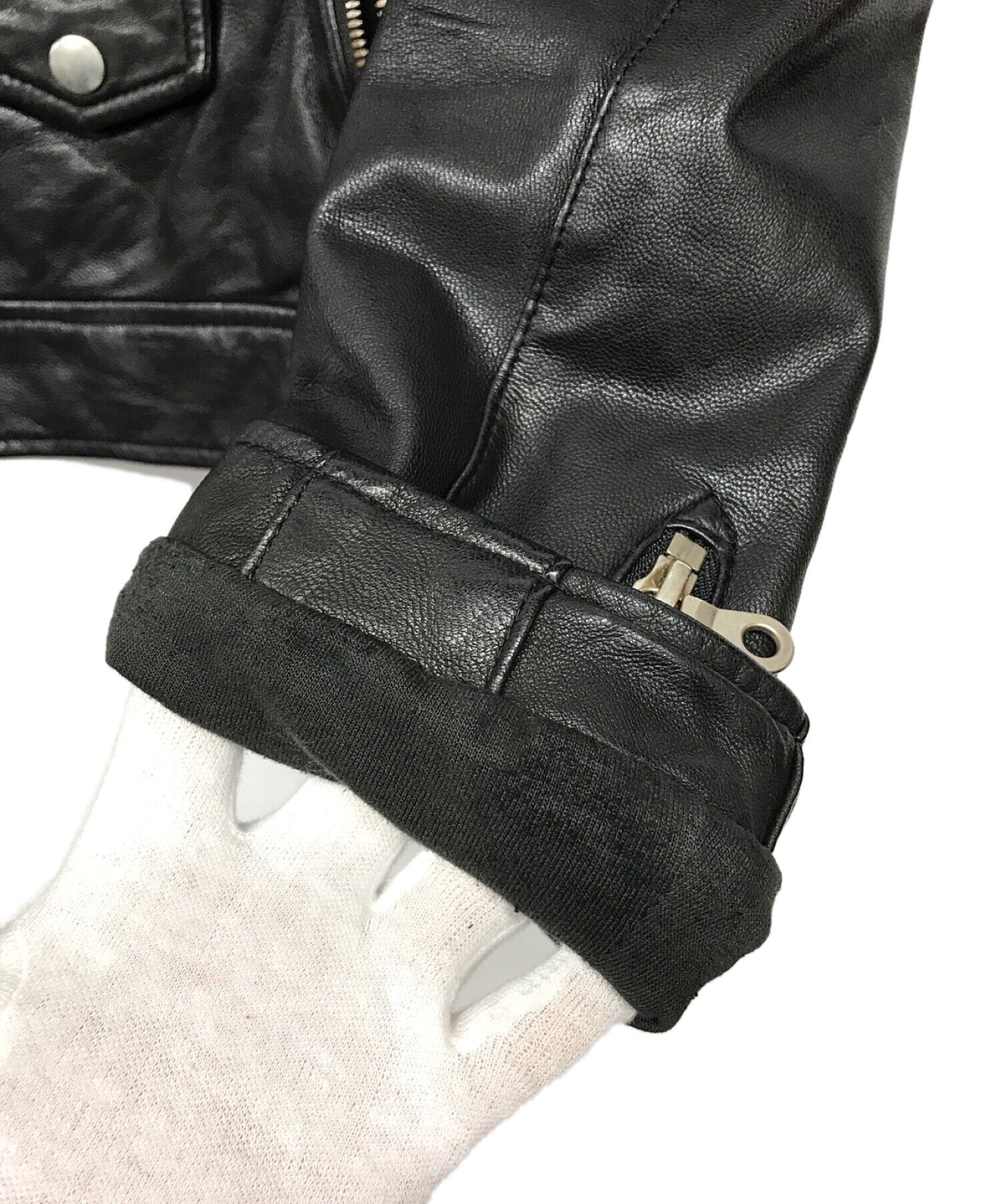 MACPHEE (マカフィー) ライダースジャケット ブラック サイズ:38