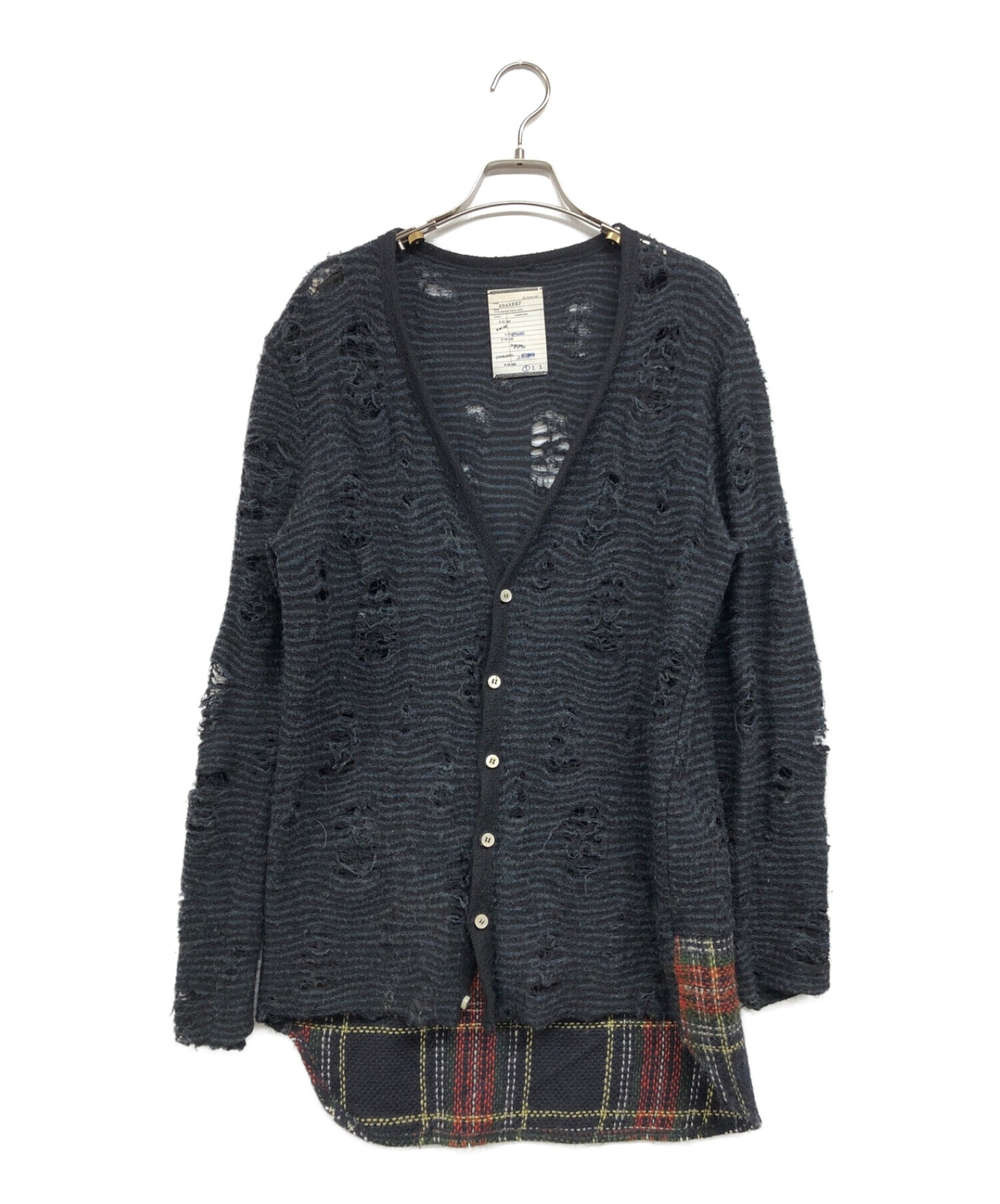 shareef georgette jq cardiganシャリーフ ネイビー-