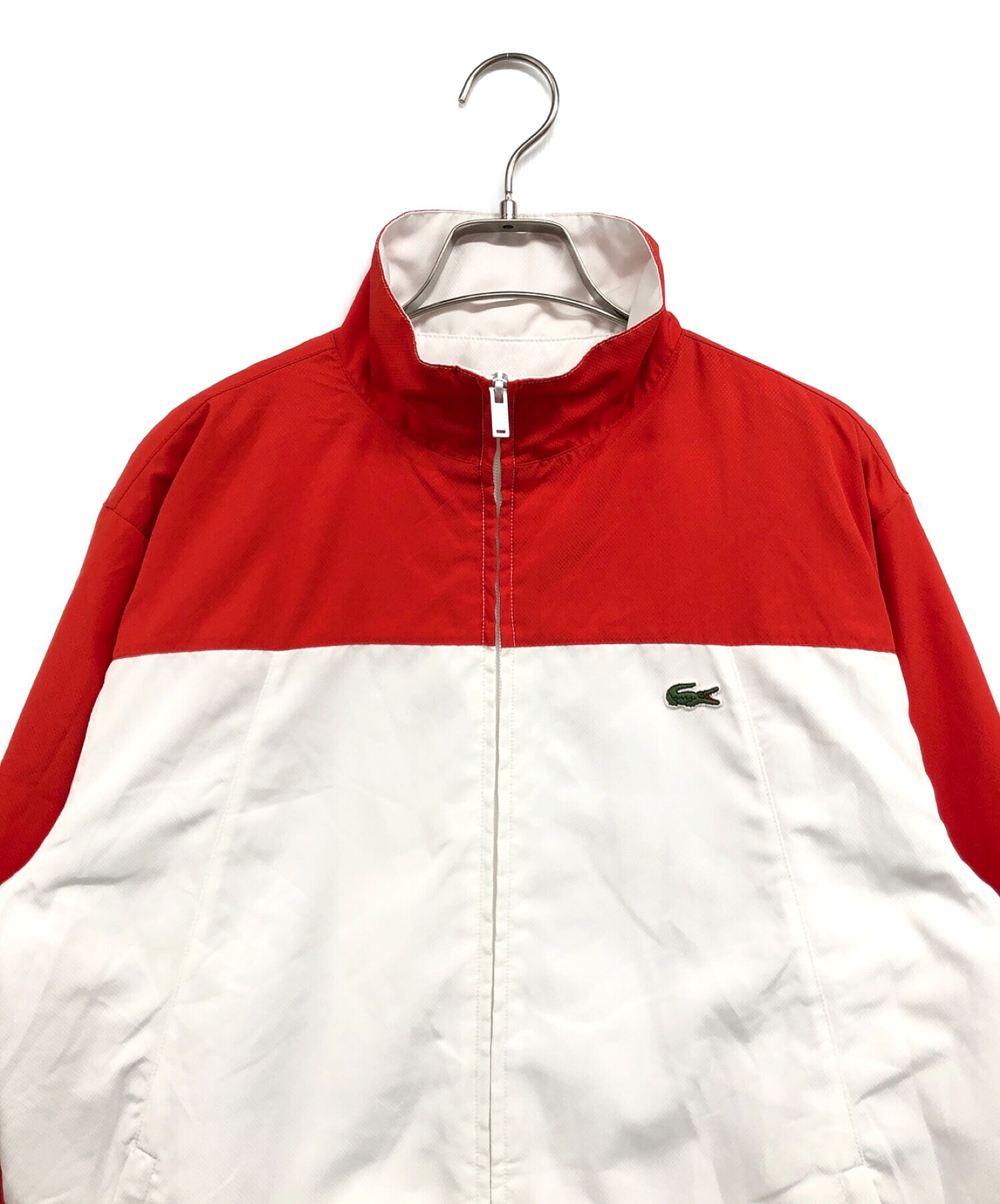 LACOSTE (ラコステ) トラックジャケット ホワイト×レッド サイズ:3