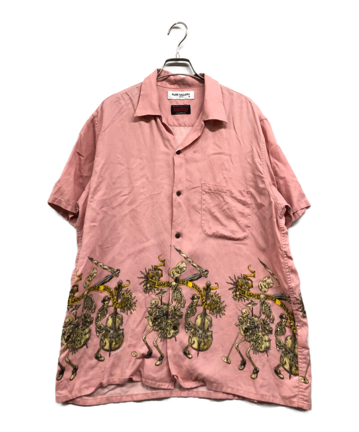 RUDE GALLERY (ルードギャラリー) オープンカラーシャツ ピンク サイズ:L