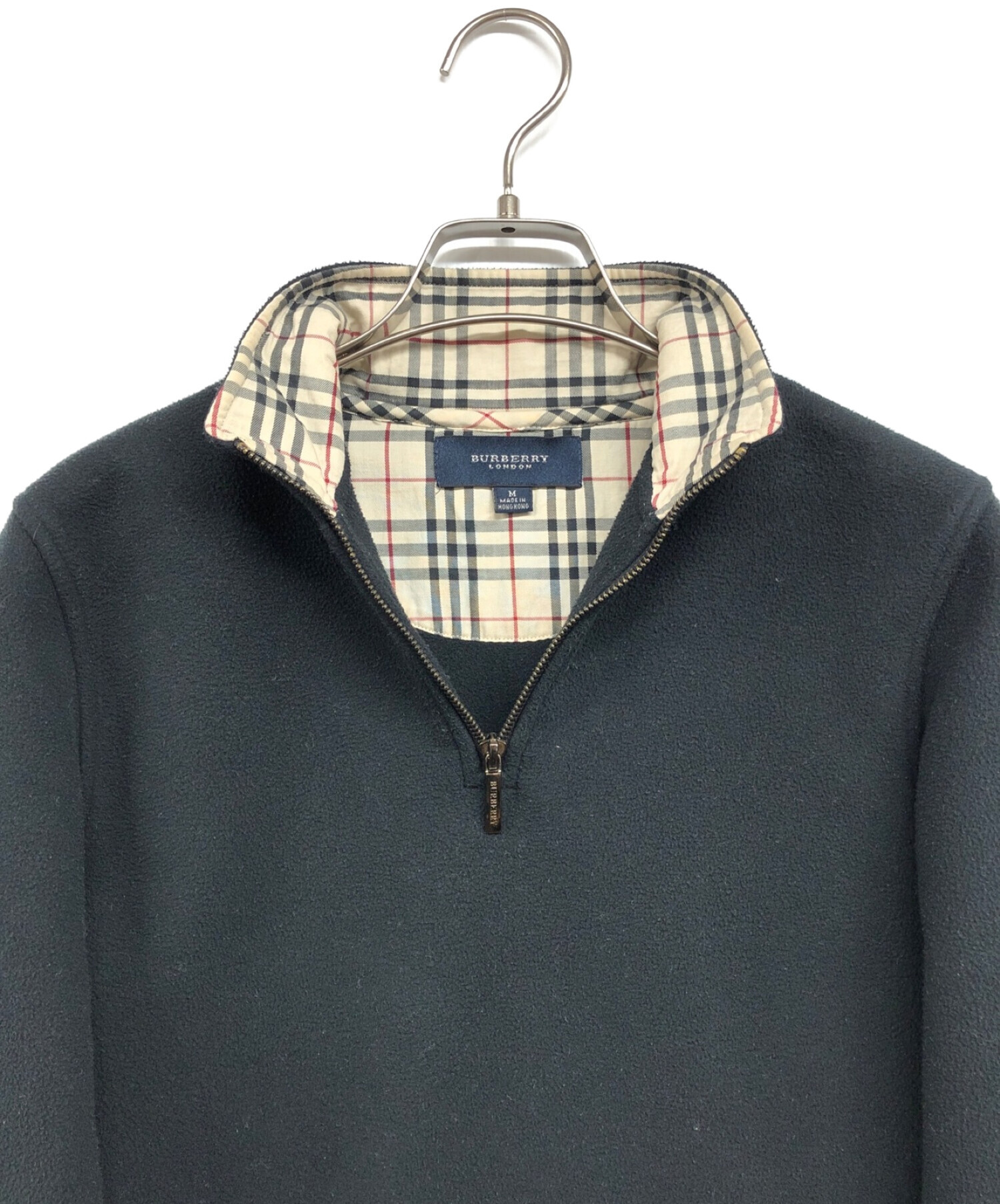 中古・古着通販】BURBERRY (バーバリー) フリースジャケット ブラック