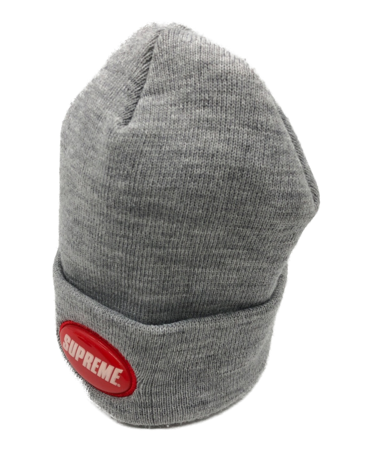 Supreme (シュプリーム) Rubber Patch Beanie グレー