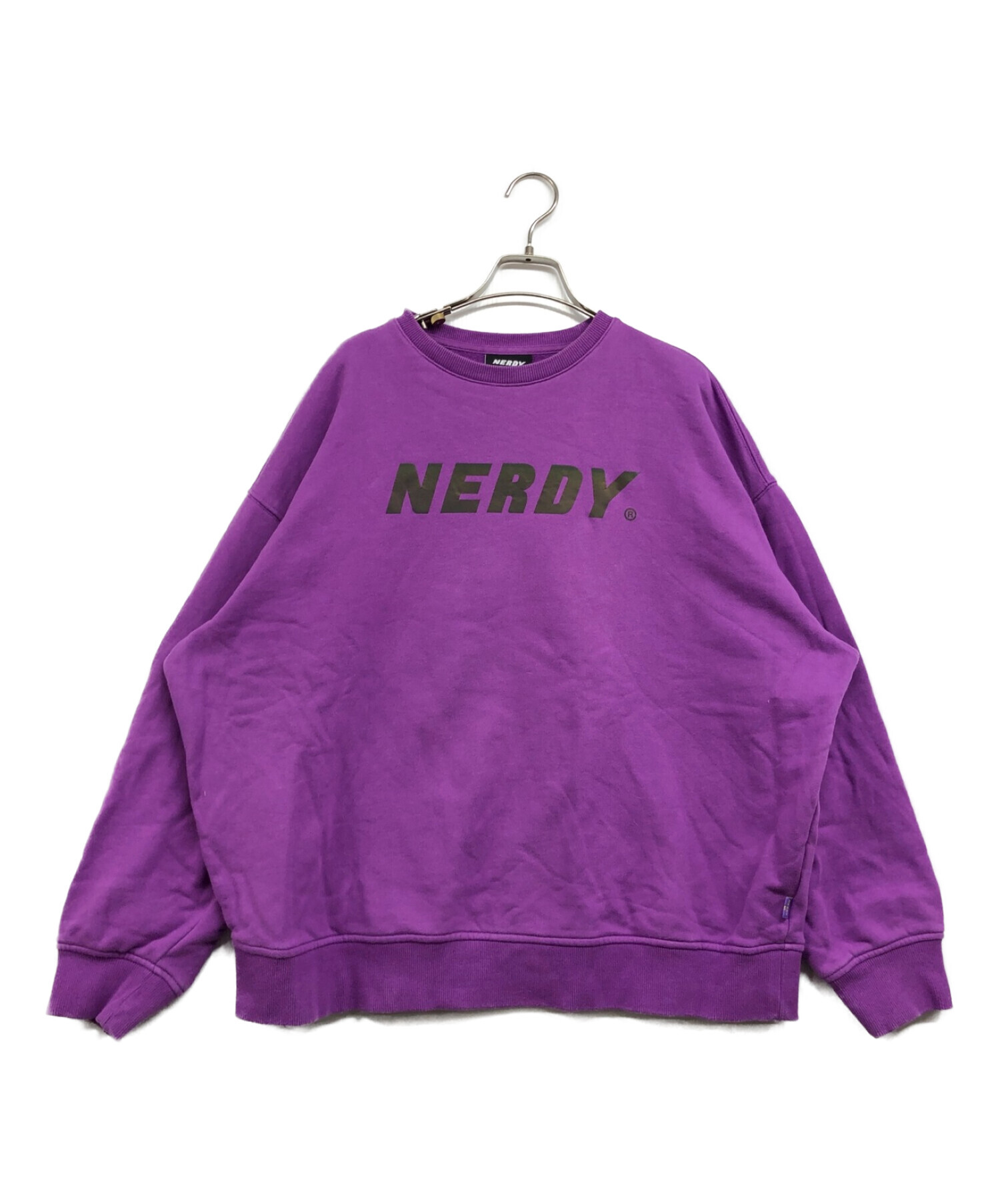 NERDY (ノルディ) クルーネックスウェット パープル サイズ:Ⅿ