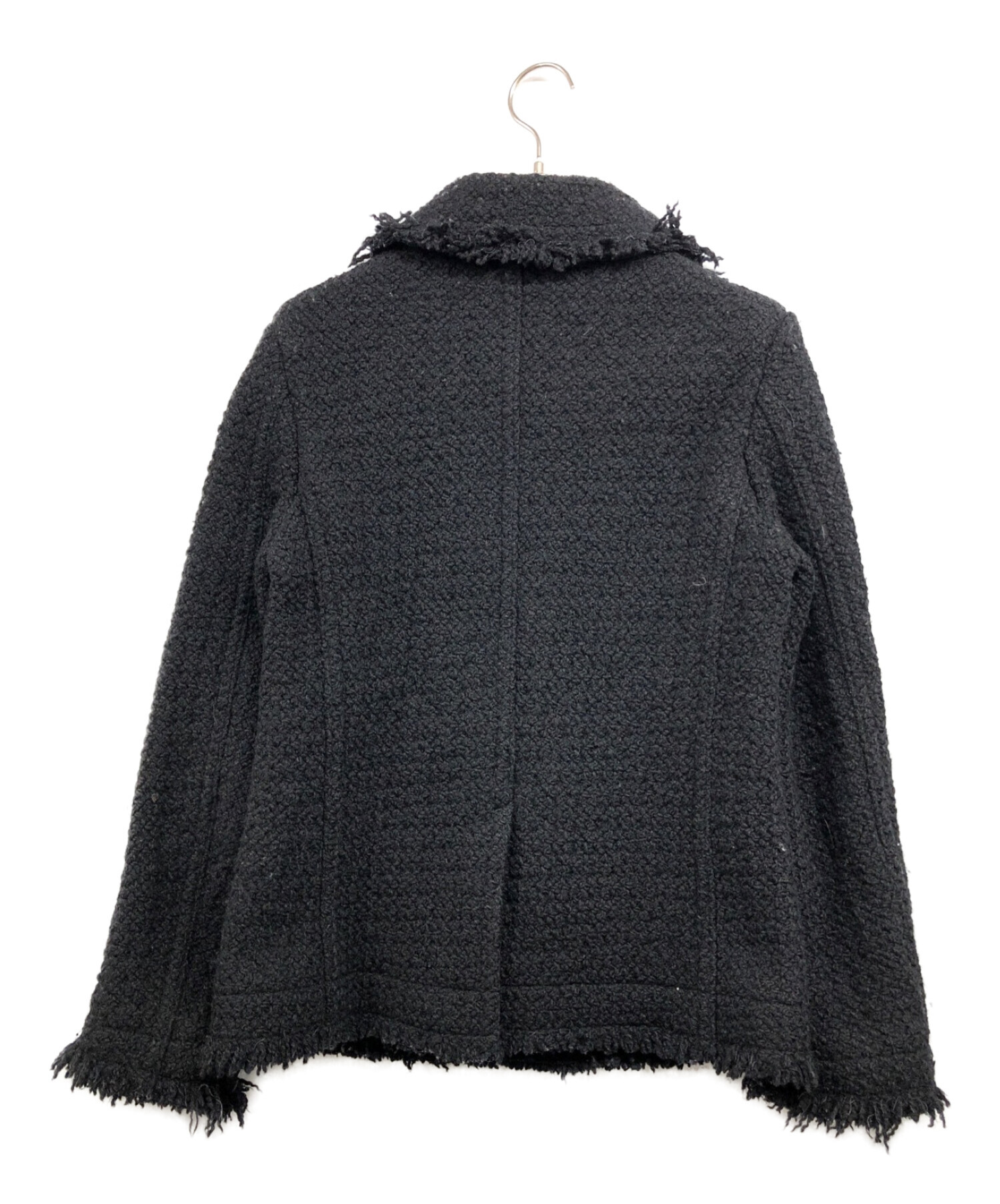 tricot COMME des GARCONS (トリココムデギャルソン) ダメージ加工ピーコート ブラック サイズ:Ⅿ