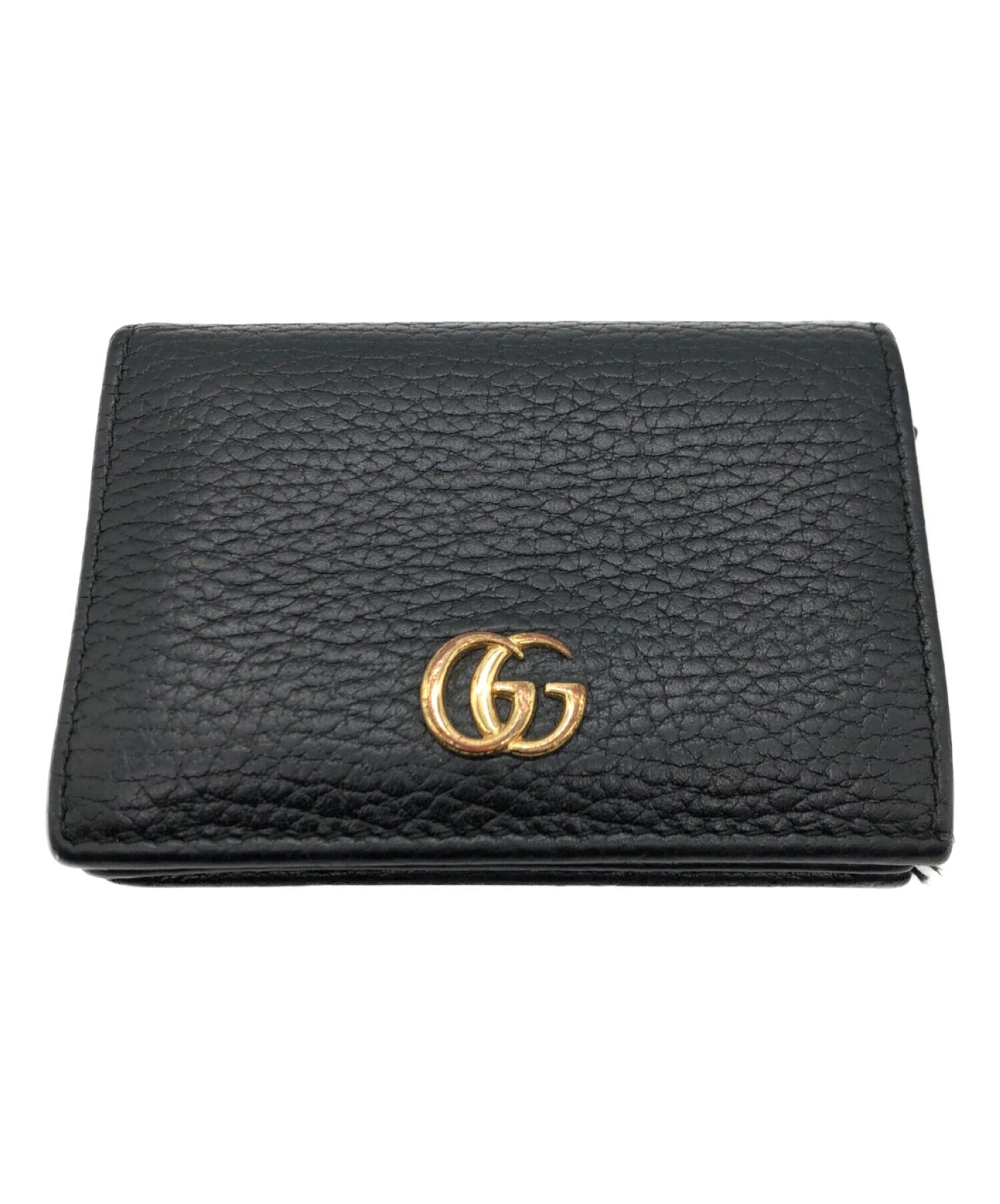 中古・古着通販】GUCCI (グッチ) 2つ折り財布 ブラック｜ブランド