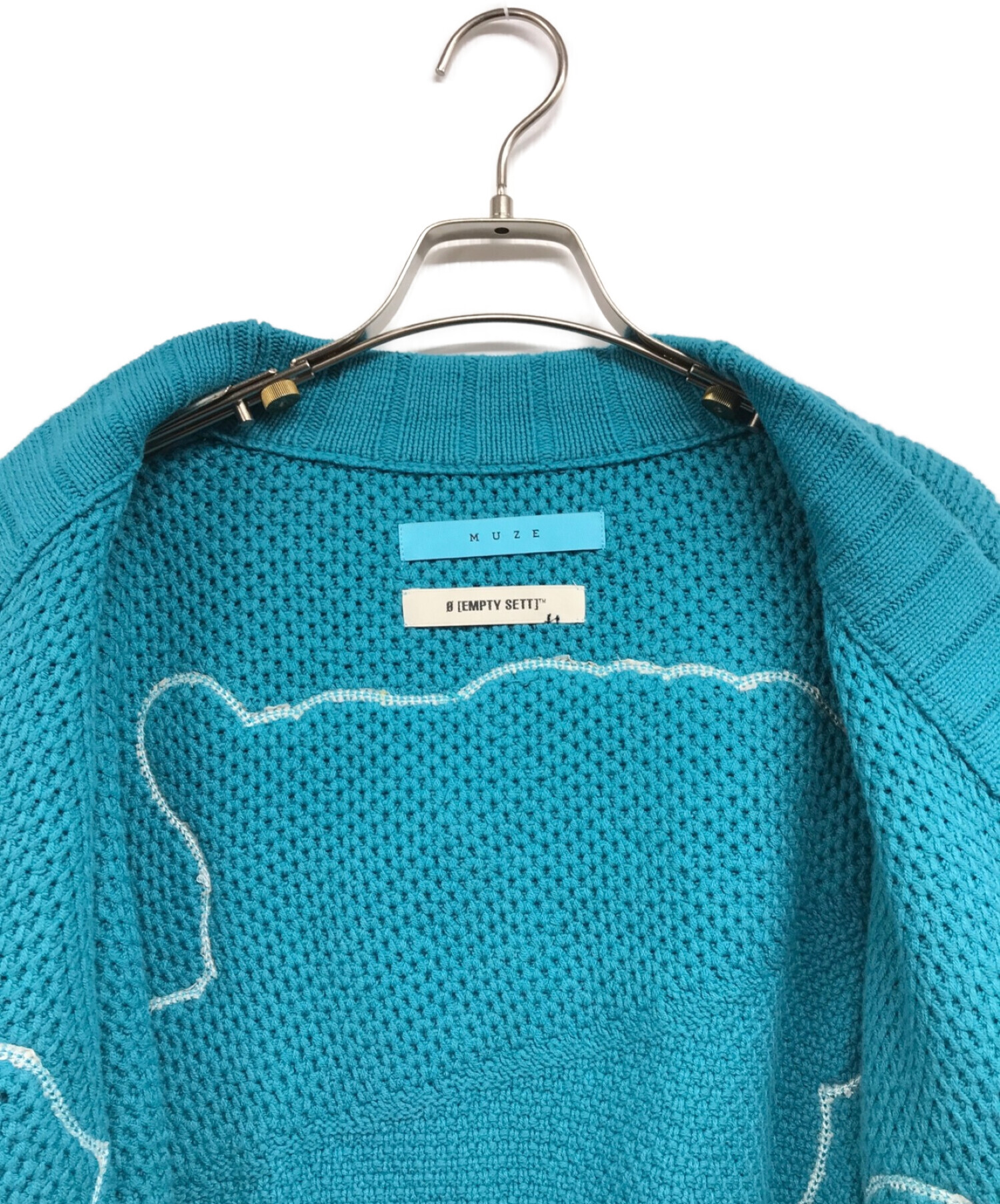 MUZE TURQUOISE LABEL× O (ミューズ ターコイズ レーベル) CARDIGAN ブルー サイズ:2