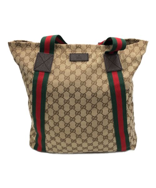 中古・古着通販】GUCCI (グッチ) GGキャンバスシェリーライントート