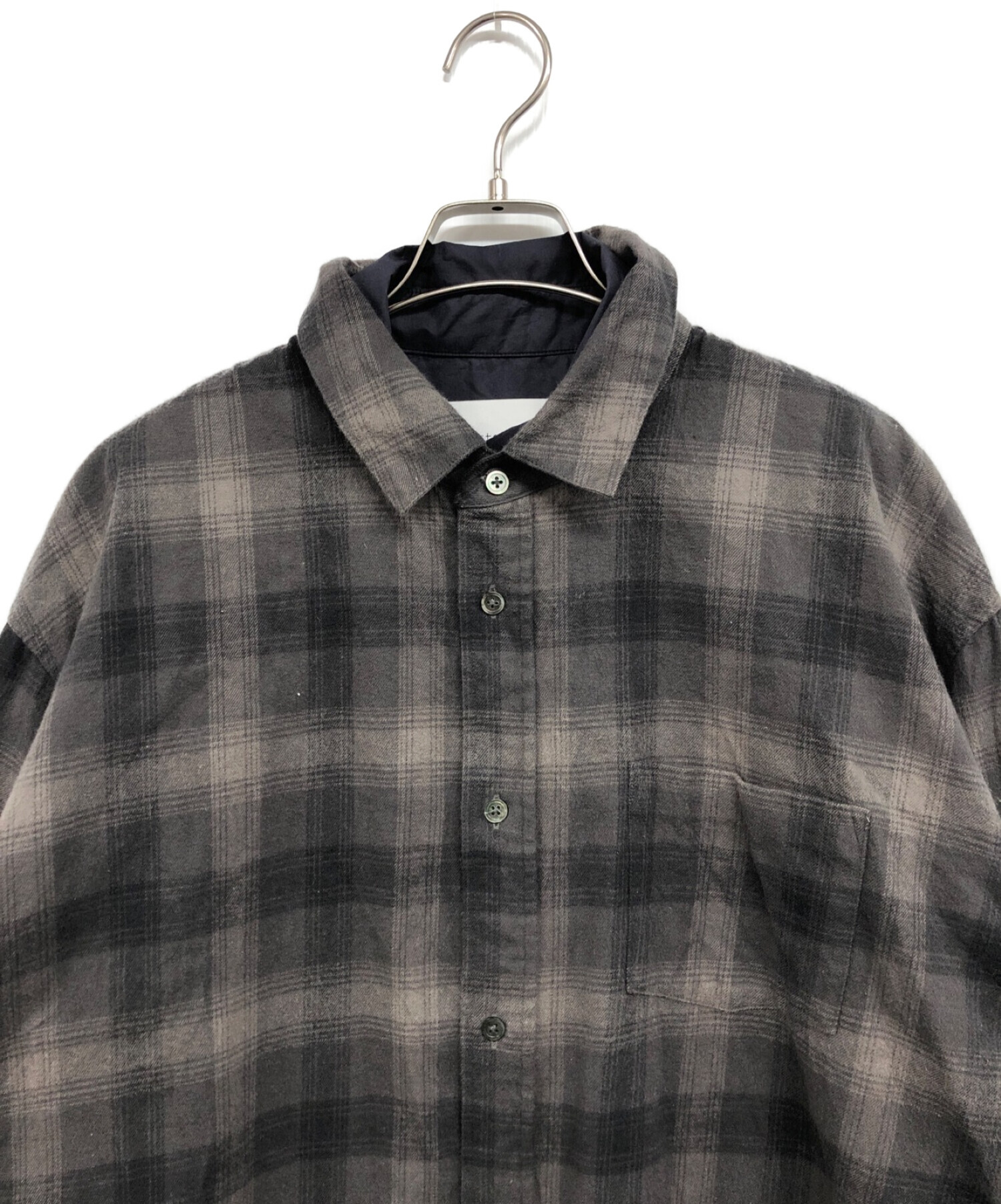 中古・古着通販】stein (シュタイン) Oversized Layered Flannel Shirt