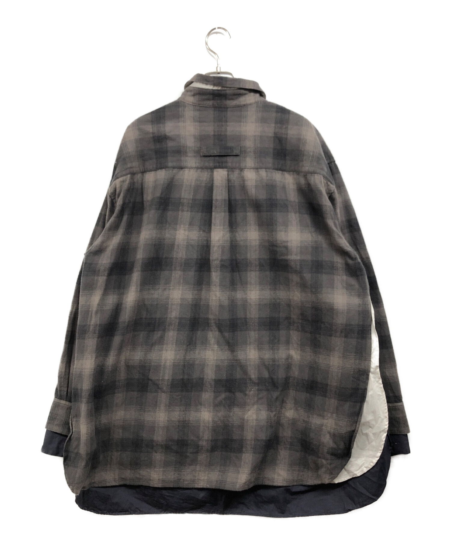 中古・古着通販】stein (シュタイン) Oversized Layered Flannel Shirt