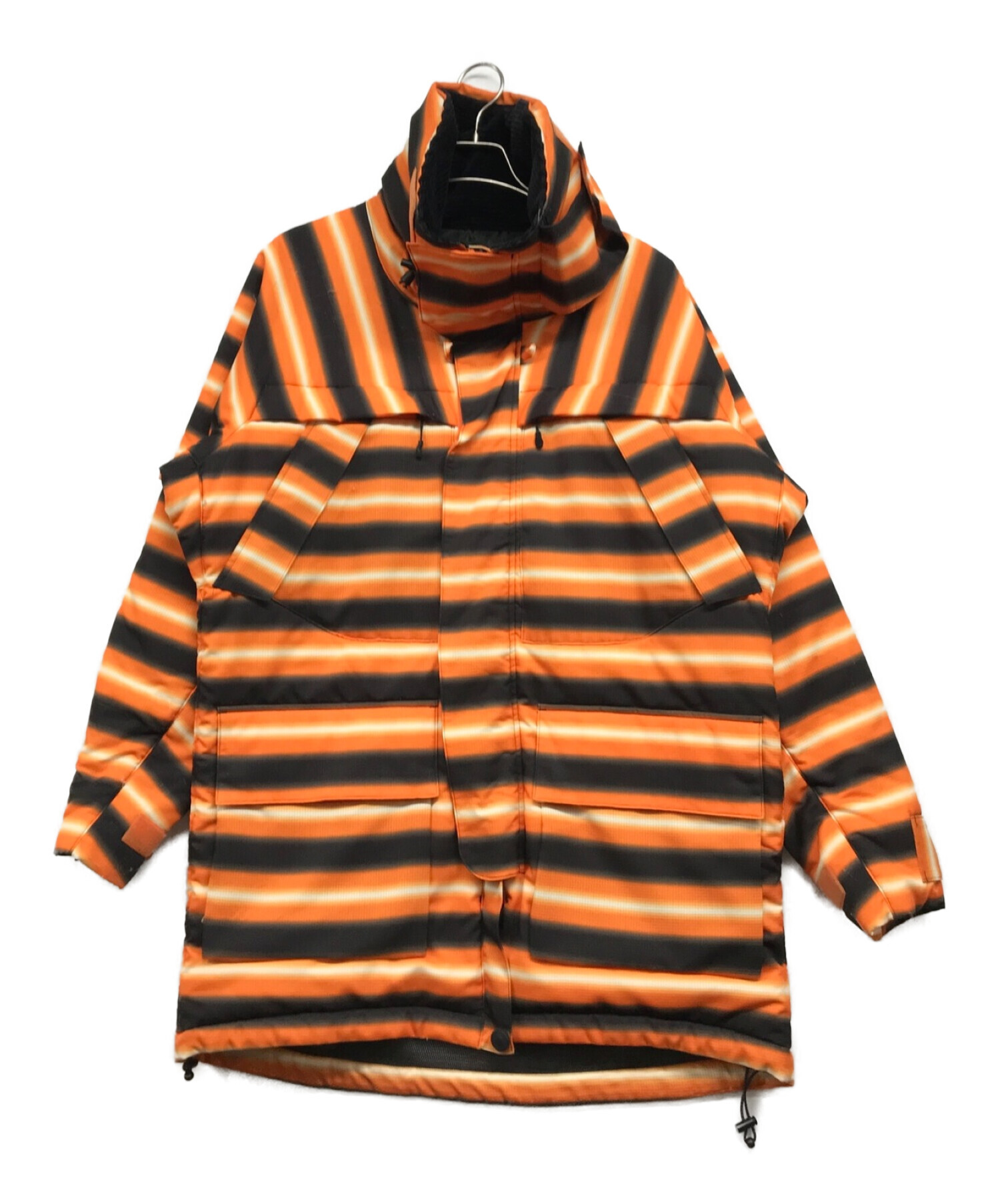 Casely-Hayford (ケイスリーヘイフォード) スタンドカラーコート オレンジ×ブラック サイズ:XS