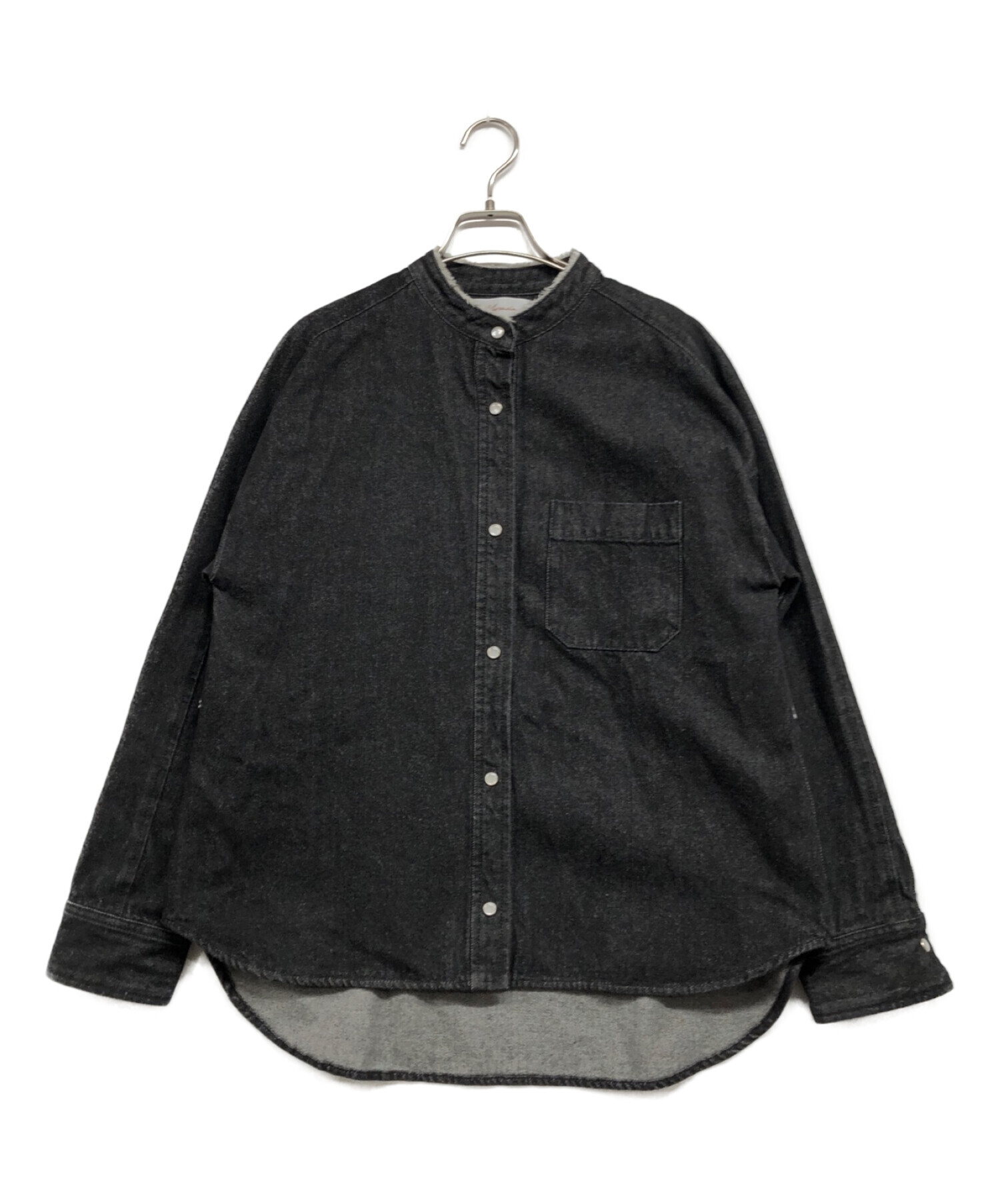 HERENCIA (ヘレンチア) バックフリルデニムシャツジャケット ブラック サイズ:38