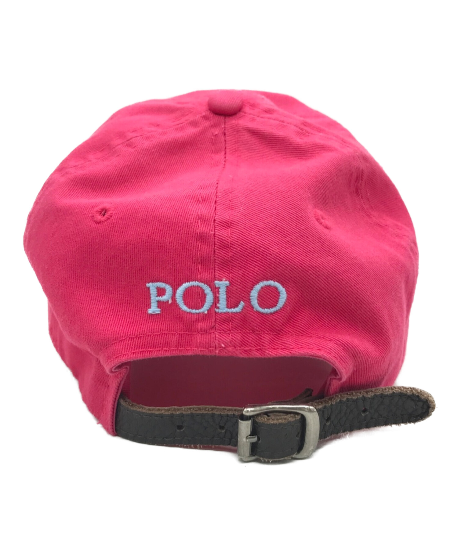 POLO RALPH LAUREN (ポロ・ラルフローレン) レザーストラップキャップ ピンク