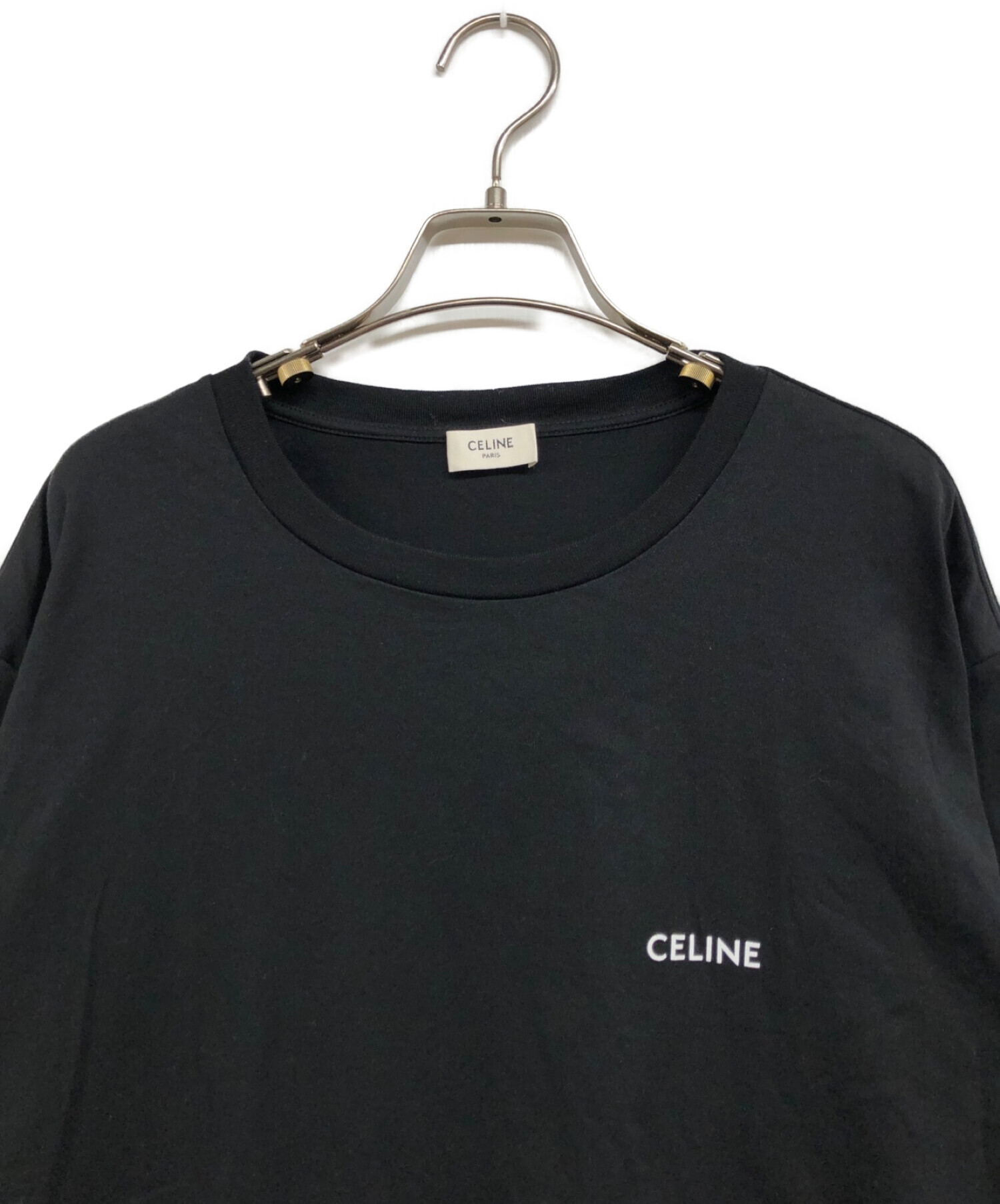 中古・古着通販】CELINE (セリーヌ) ルーズTシャツ ブラック サイズ:Ⅿ